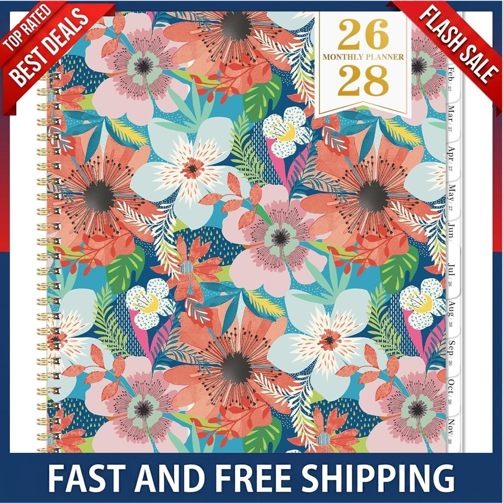 Monthly Planner 2026-2028 – 2 Year Planner 2026-2028, July 2026 – June 2028, 2 Y