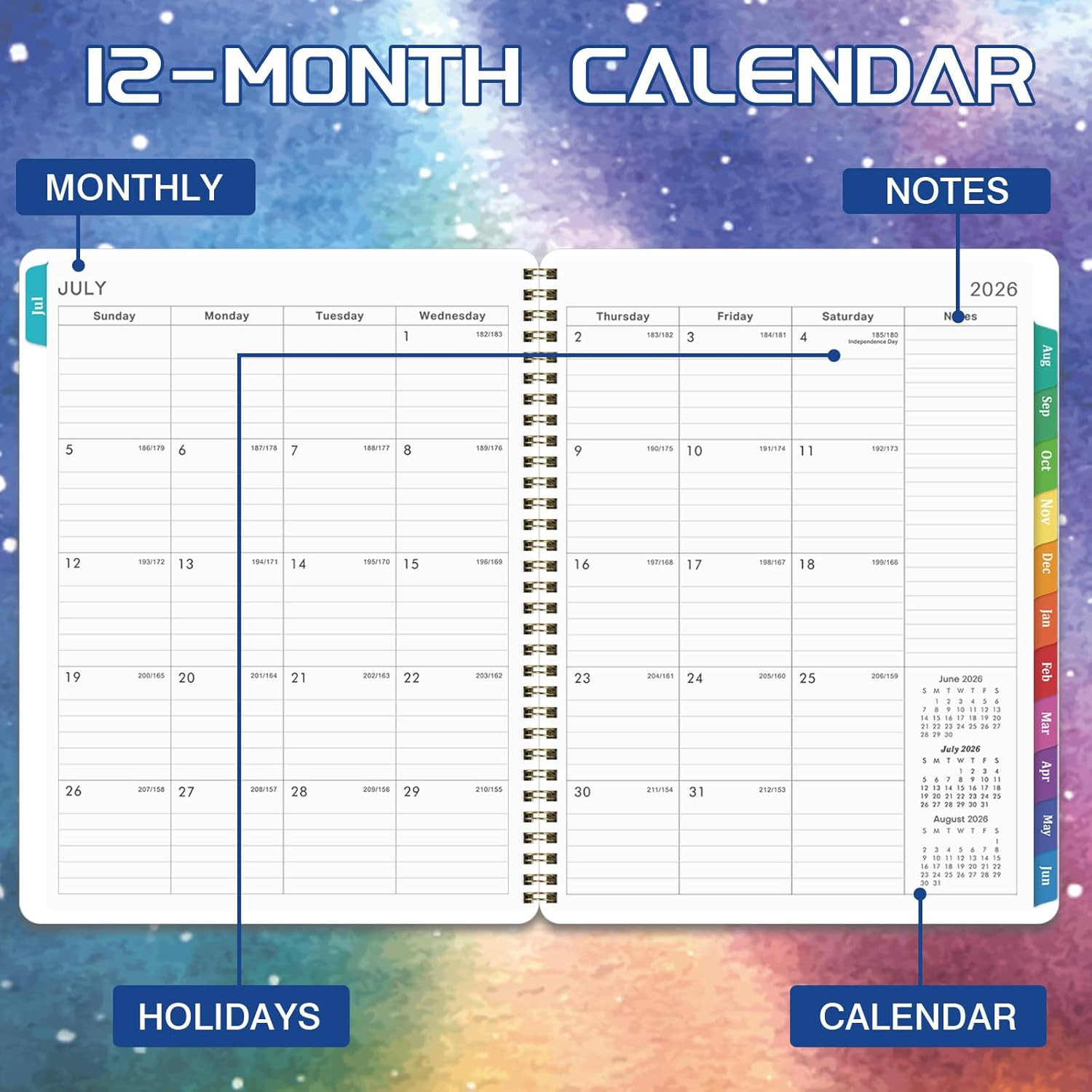 Planner 2026-2027 – Academic Planner 26-27, July 2026 – June 2027, 8″ x 10″, 202