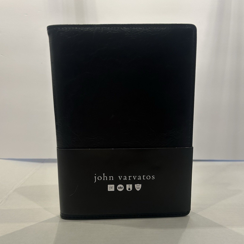Brand New John Varvatos Black Leather PVC Journal