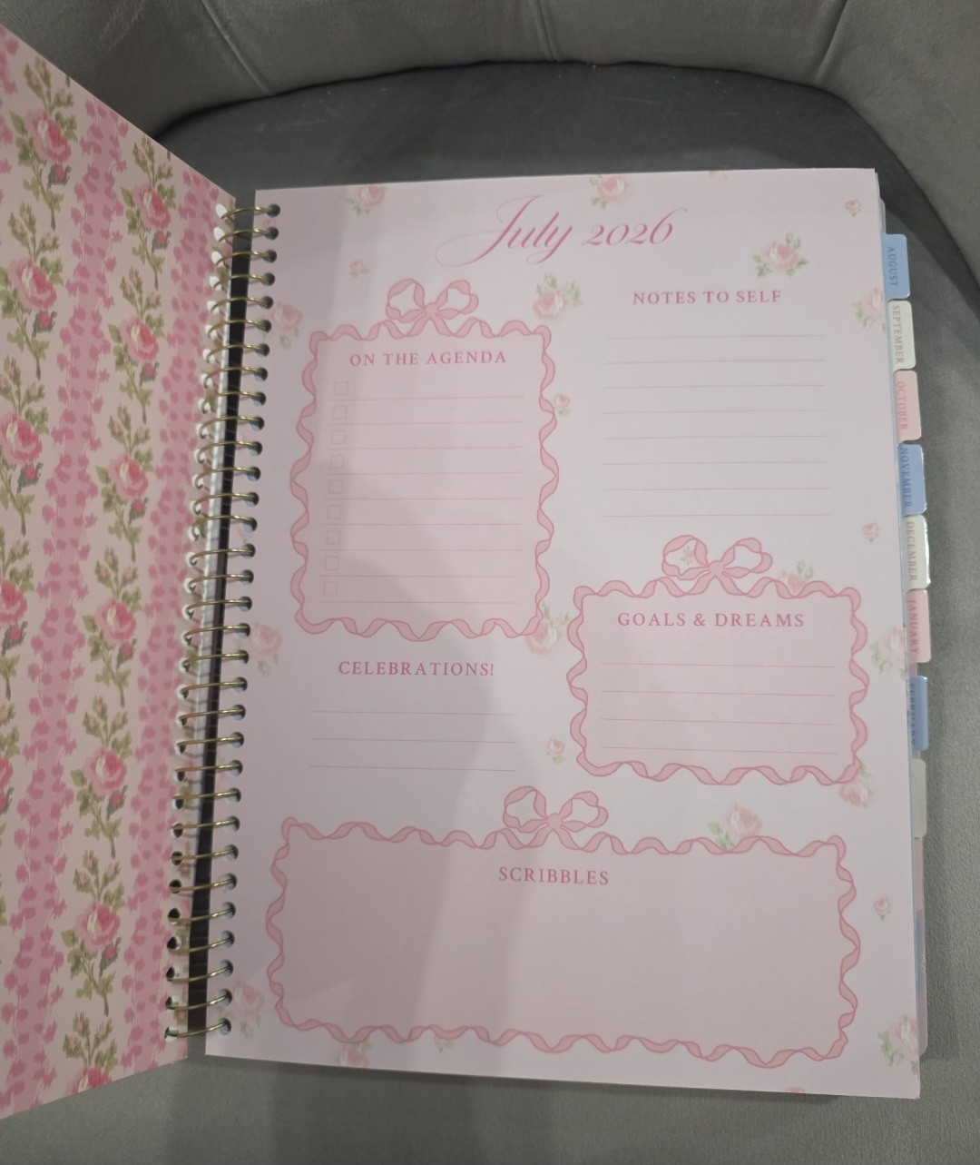 LoveShackFancy x Yoobi Teacher Planner 2026-2027 Weekly/Monthly Spiral Floral