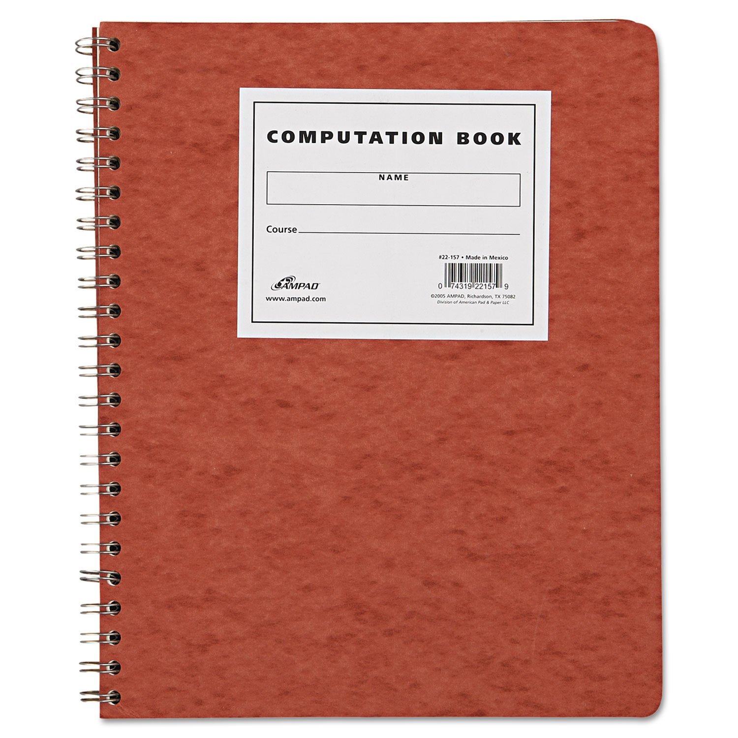 Quad Ruled Blank Book 11.34 x 9.14 Heavyweight 20lb Paper Twin Wire Binding