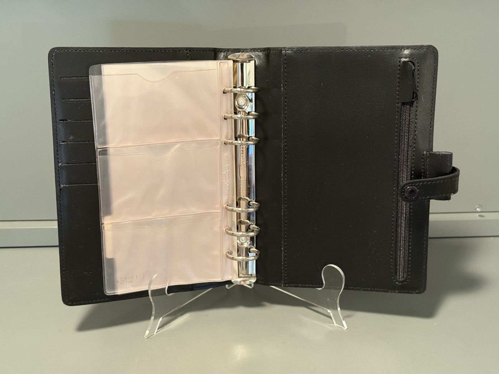 Genuine Filofax 1999 BLK Italian Leather Personal Buckingham Personal Organizer