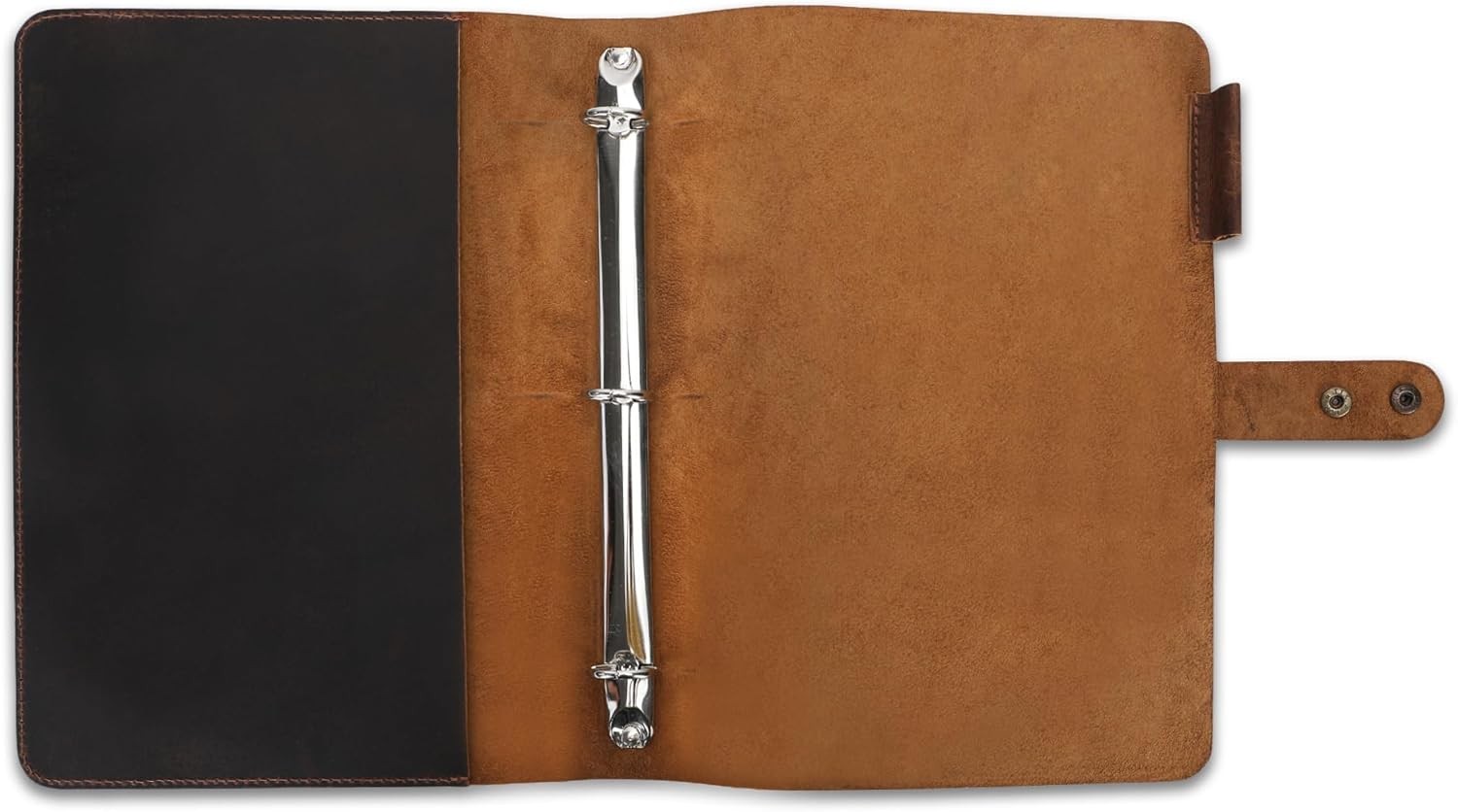 Premium Leather 3-Ring Binder Portfolio 8.5×11 Inch Letter Size Organizer Folder