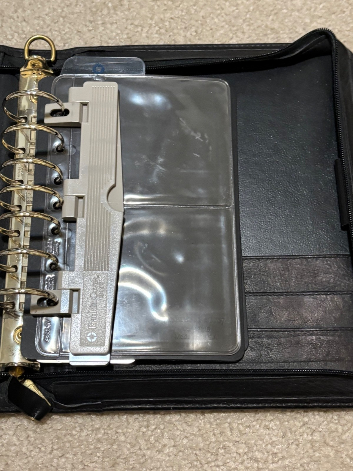 Franklin Covey Classic Black Leather Planner + Accessories