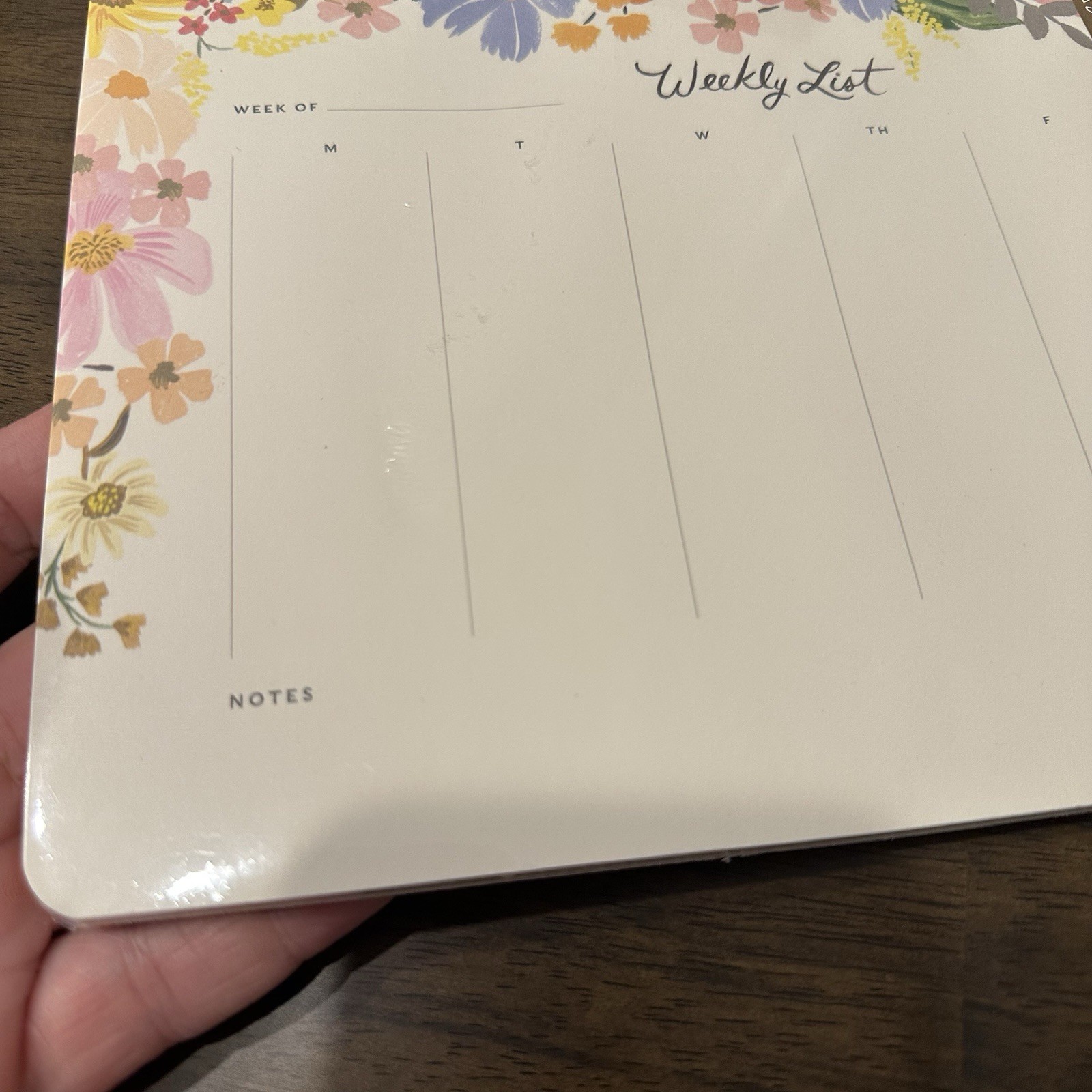 NEW Sealed Rifle Paper Co. Floral Weekly Desk Pad, 52 Tear-Off Pages