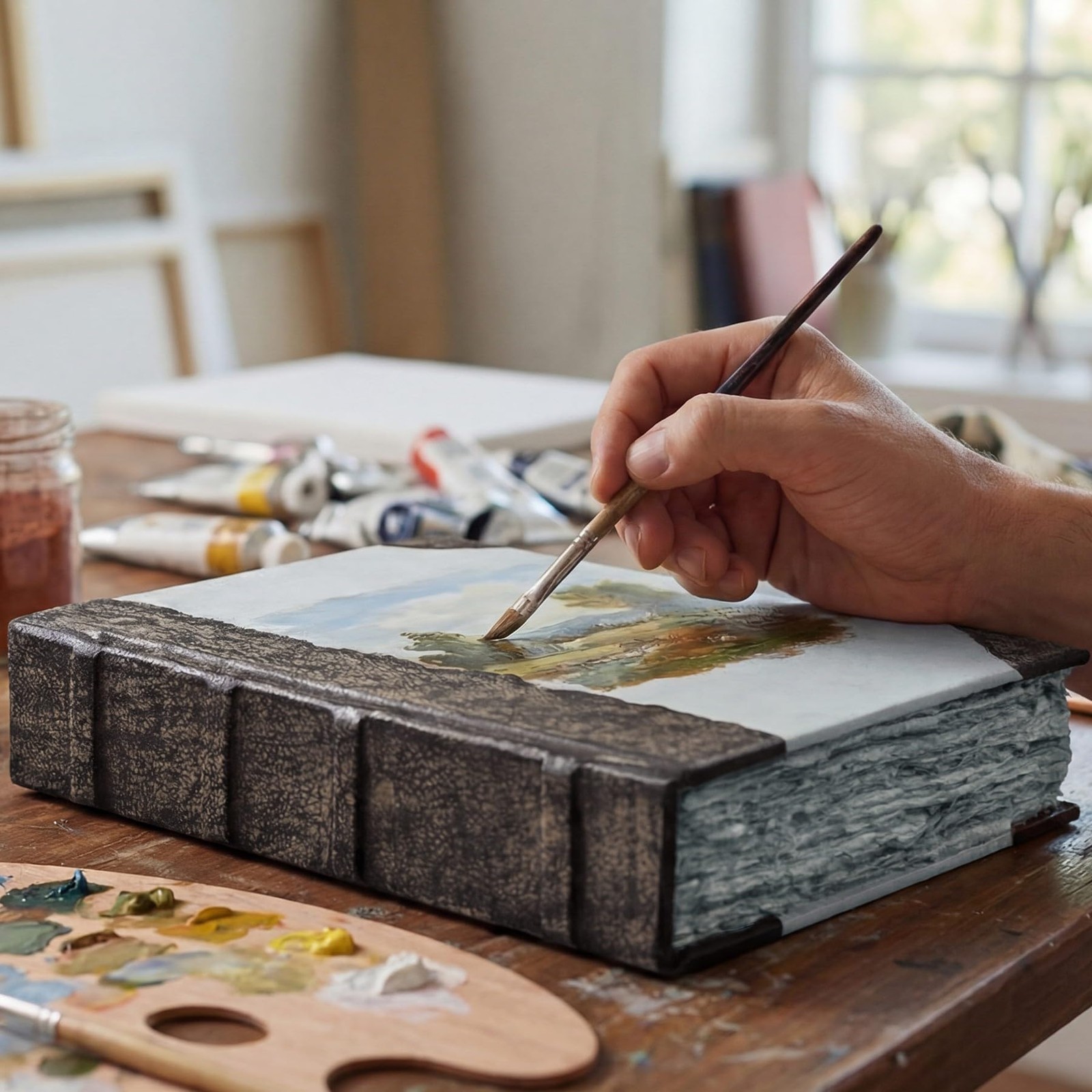 Rustic Vintage Leather Bound Journal – 200 Pages 8 inches X 6 inches, Grey