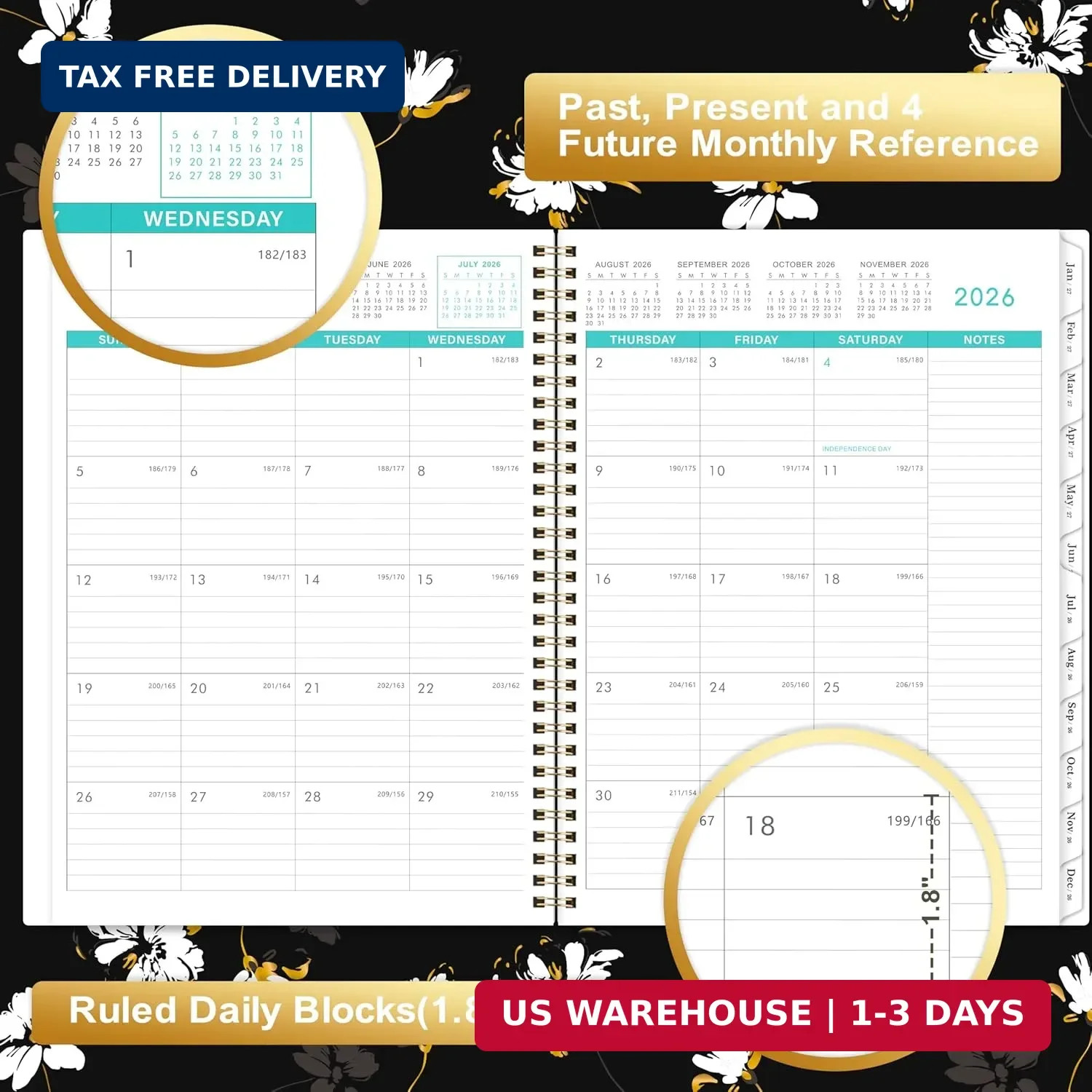 2026-2027 Monthly Planner – Planner 2026-2027 from Jul. 2026 – Dec. 2027, Monthl