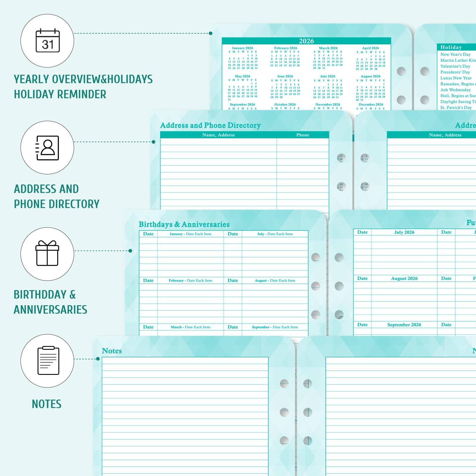 2026-2027 Planner Refills – Planner 2026-2027 Daily Weekly and Monthly from J