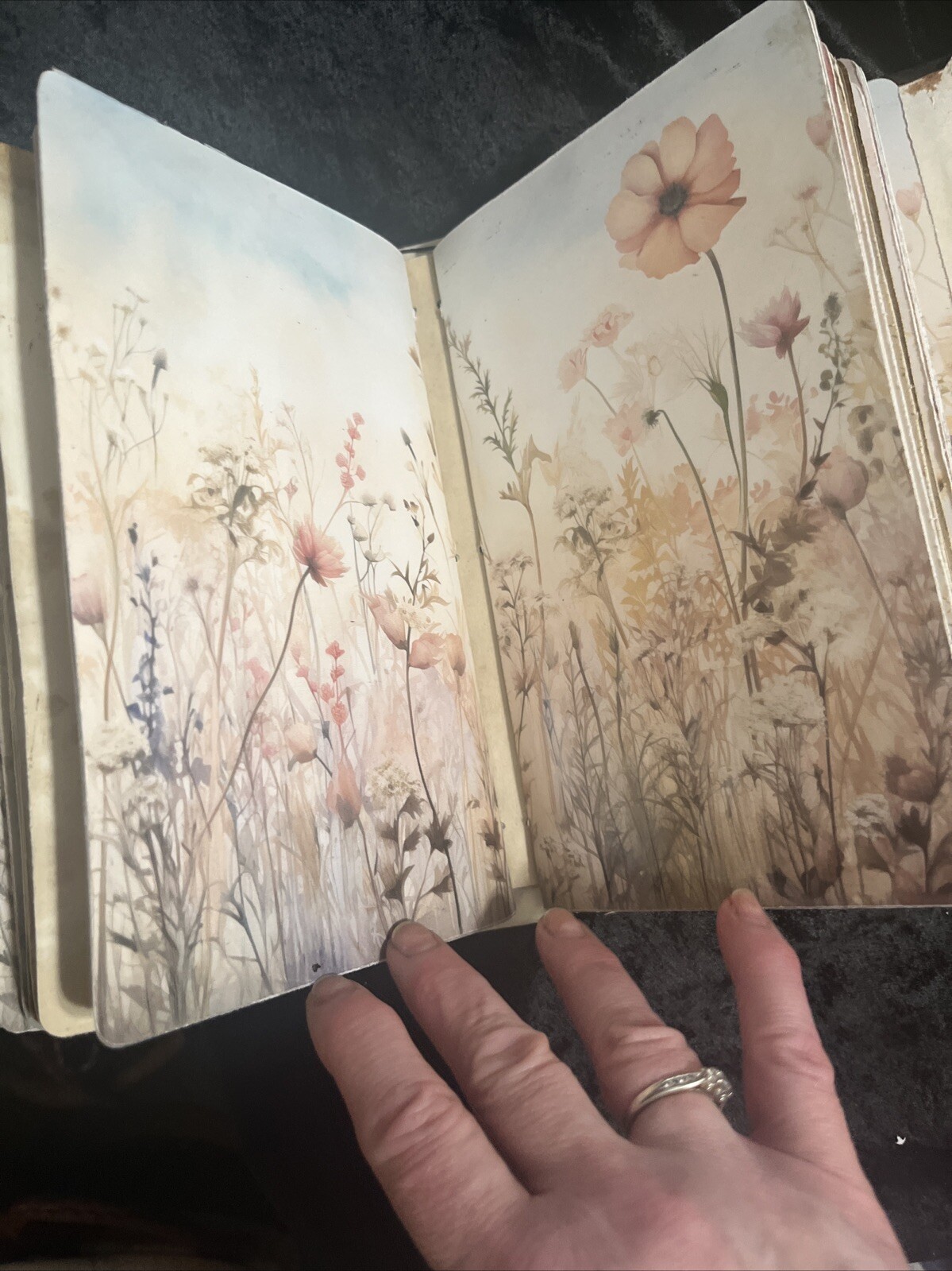 Journal Handmade Wildflowers Corner Protectors Book Label Plate