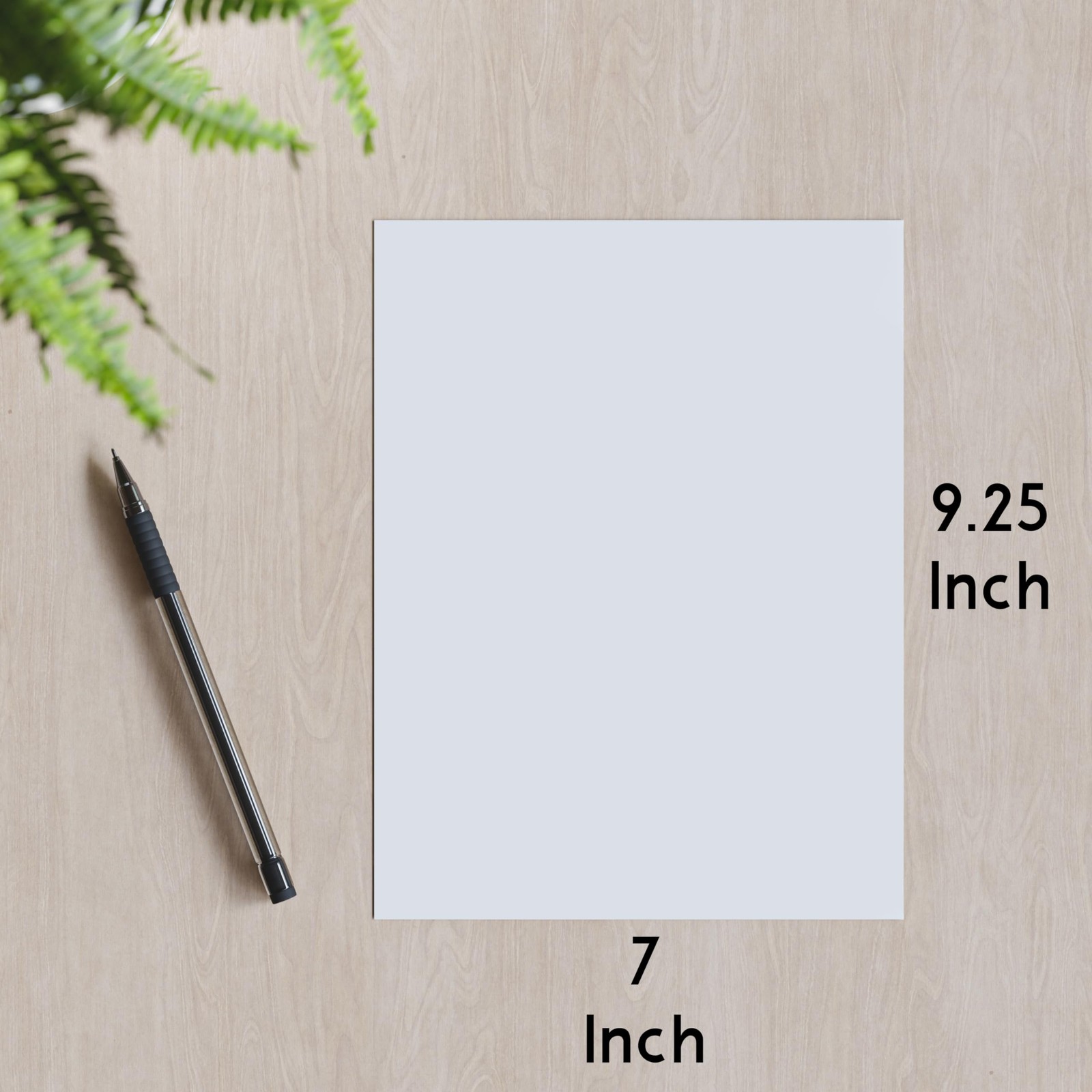 Blank 7 x 9.25 Inch Paper, 120 GSM, 200 Sheets, DIY Template Printing white
