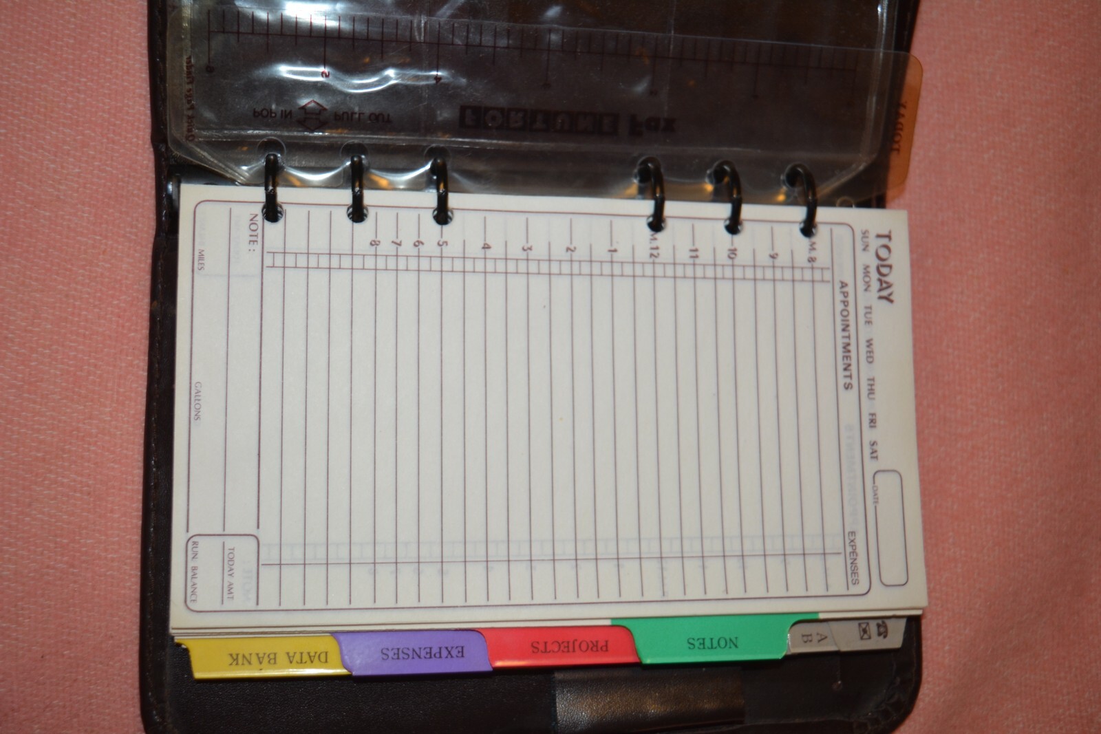 FORTUNE Day Timer Planner Day Runner Organizer Vinyl 6.75″ x 3/75 Inserts