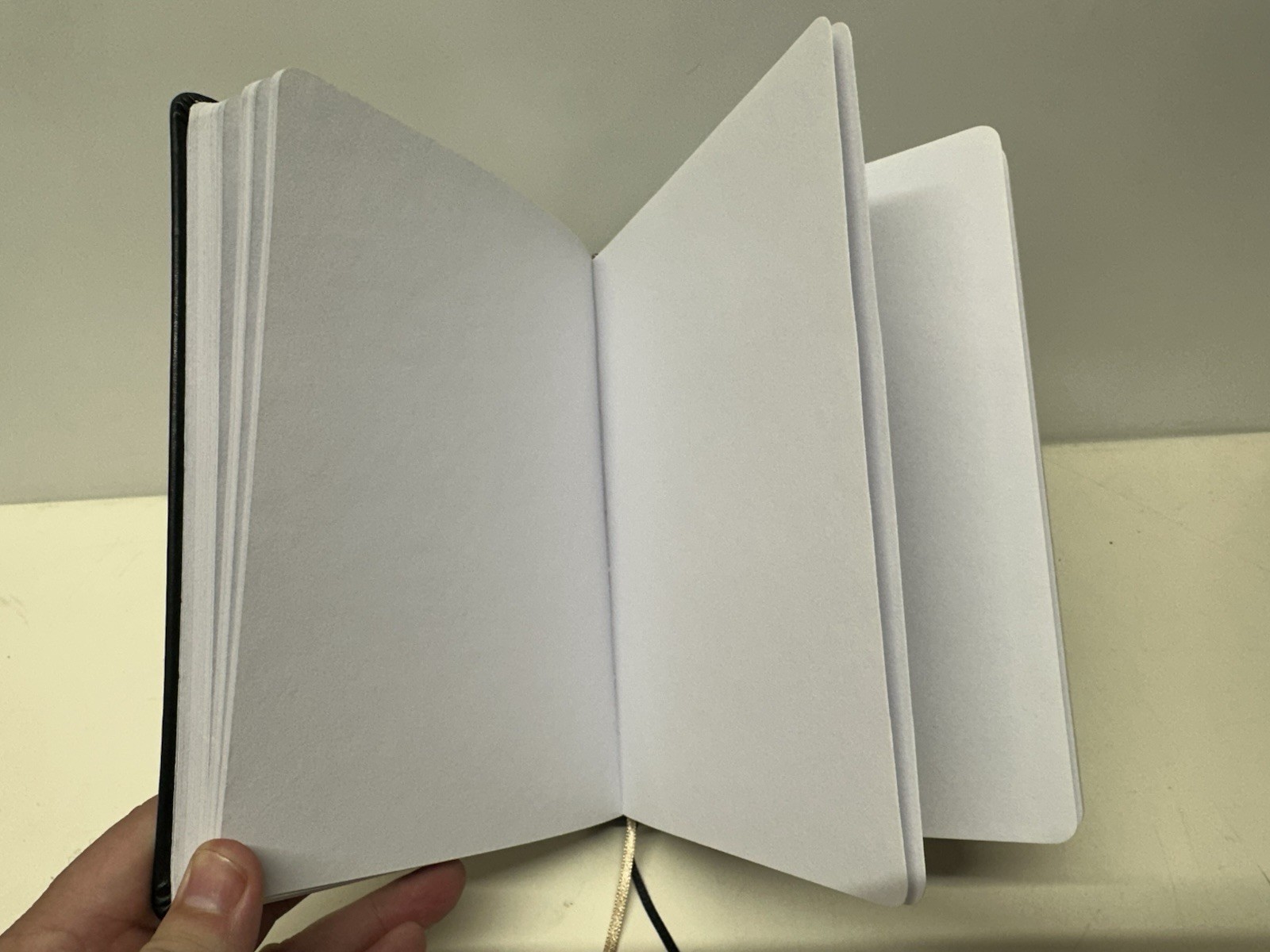 NEW Leatherette (faux leather) Black Blank Sketchbook Journal. 5.5 x 8 in.