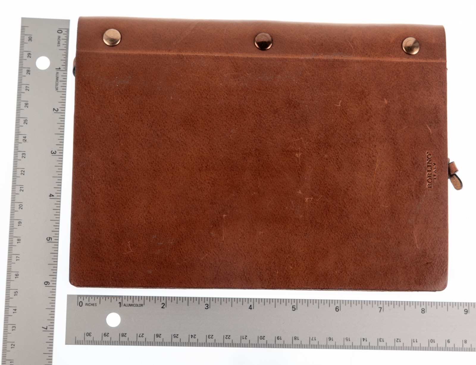 Borlino Italy Customized/Branded Journal for Justice HQ Leather 8.5x6in USED