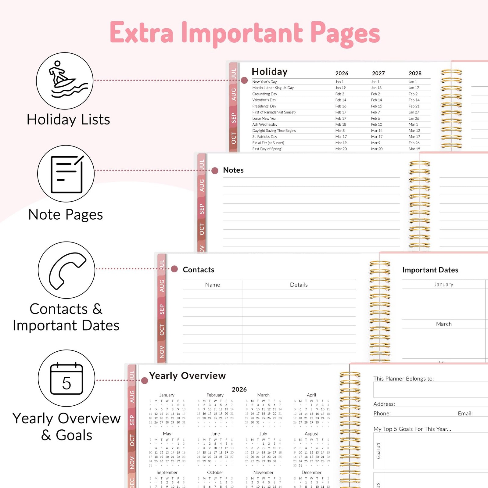 Teacher Planner 2026-2027, Academic Planner 2026-2027, Jul 2026 – Jun 2027, 8…