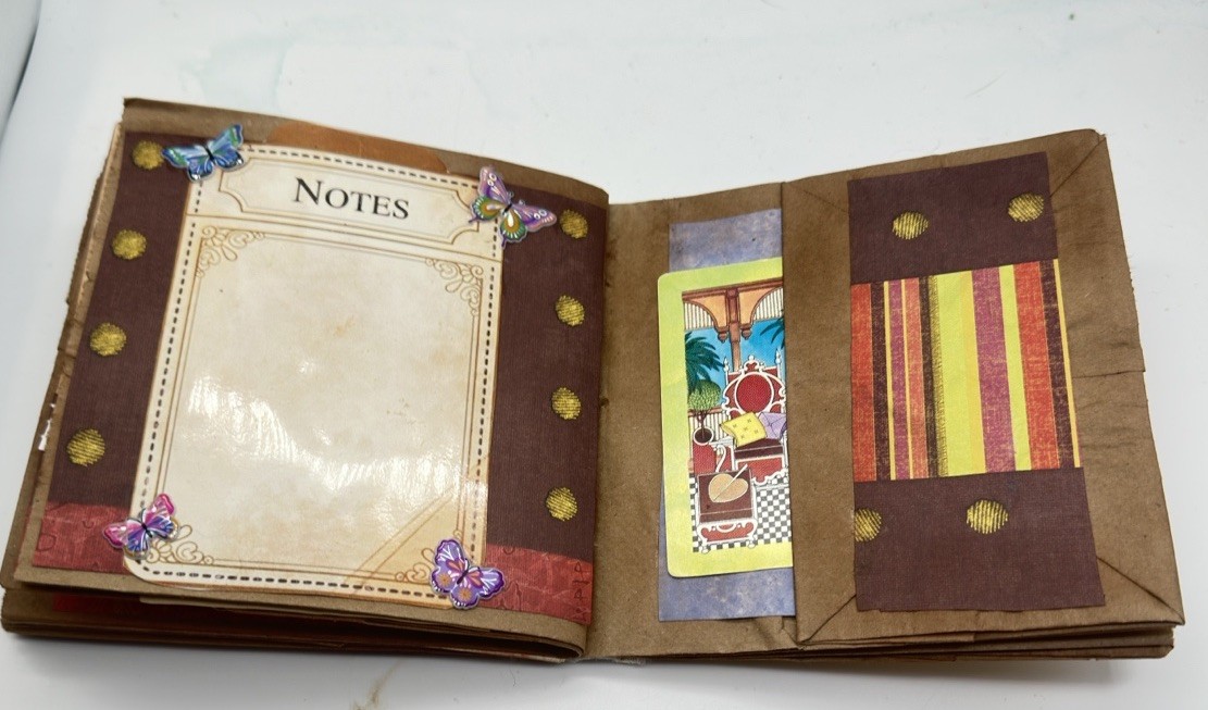 Junk Journal Live Laugh Love Themed Brown Paper Bag Medium Coffee Dyed Paper