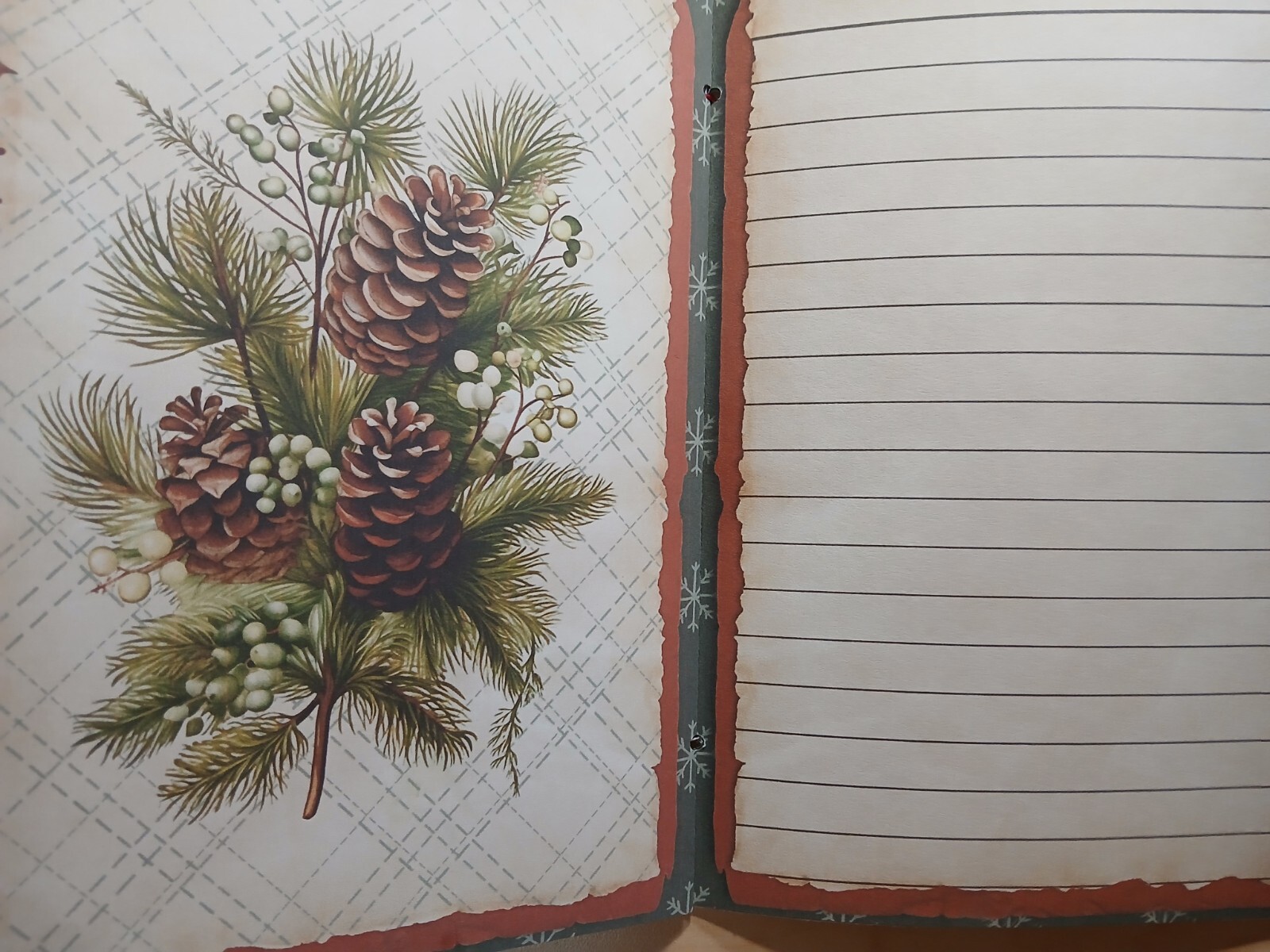 Junk Journal Booklet “RUSTIC CHRISTMAS 2″ Lg 6″x9” 40pg Holiday Cozy Ephemera +