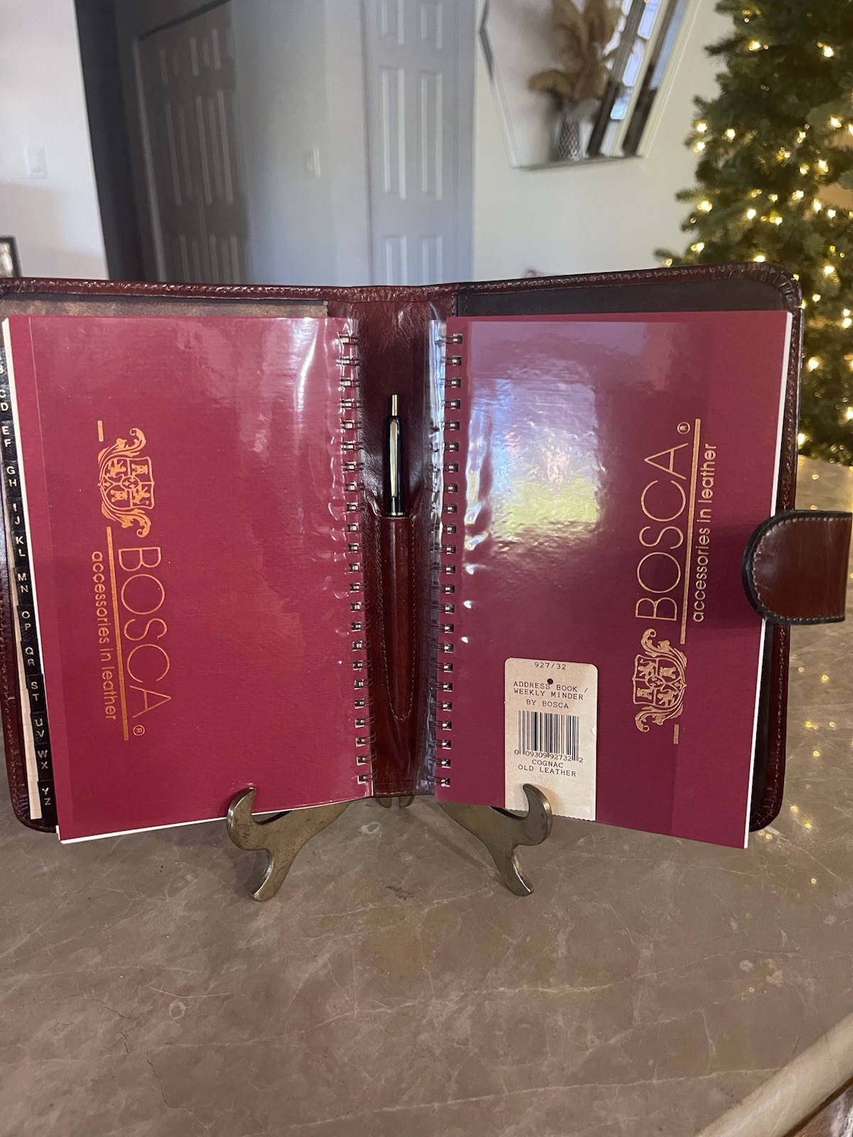 Bosca Address Book&Planner Cognac Old Leather New Old Stock New Old Stock 1996!