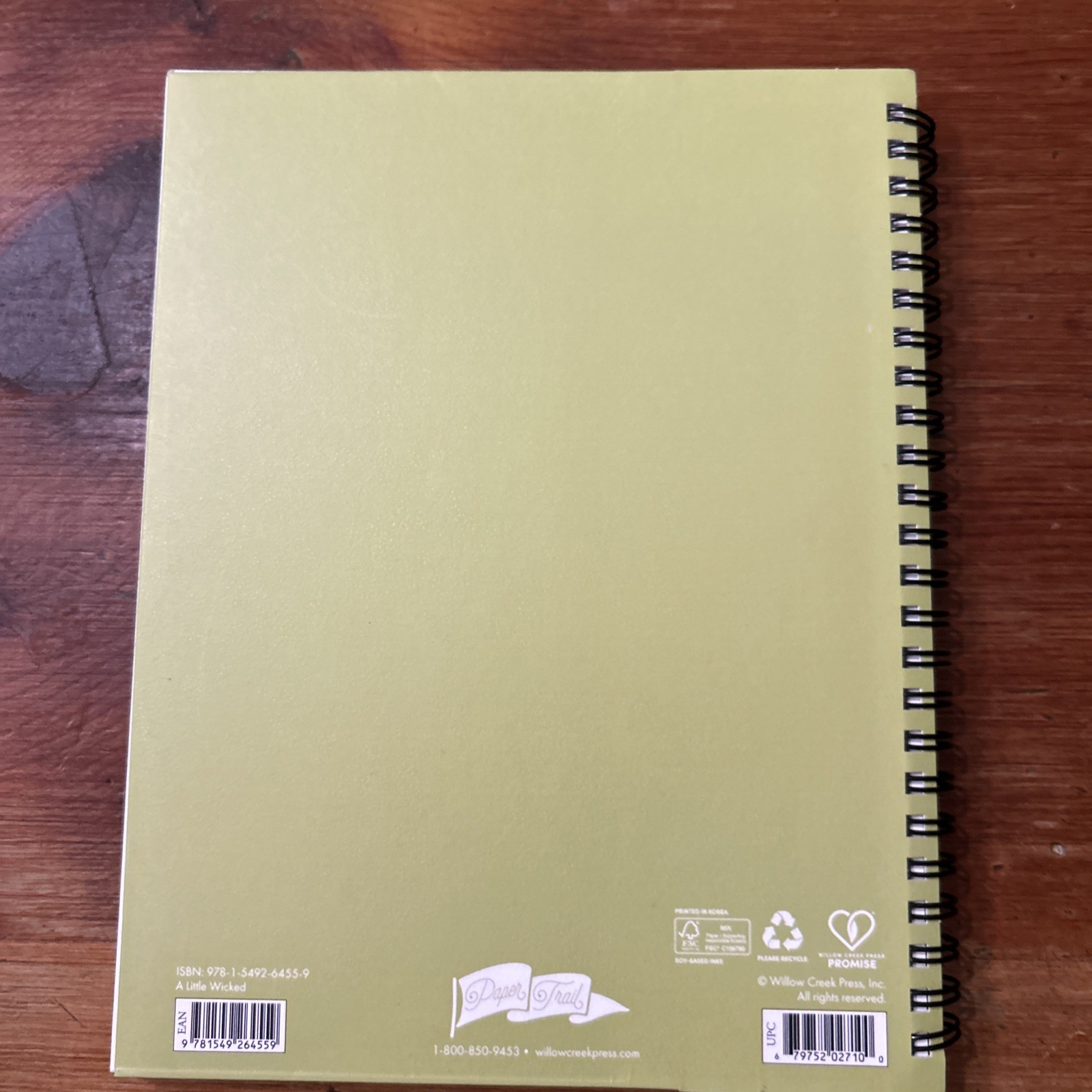A Little Wicked The Musical 6.5”” x 8.5″ Weekly Softcover Planner Spiral Green
