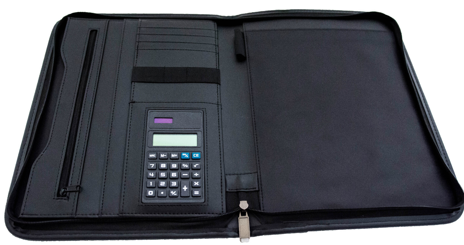 Art Portfolio Animal-Friendly Leather Padfolio Zippered Binder Zipper Binder Zip