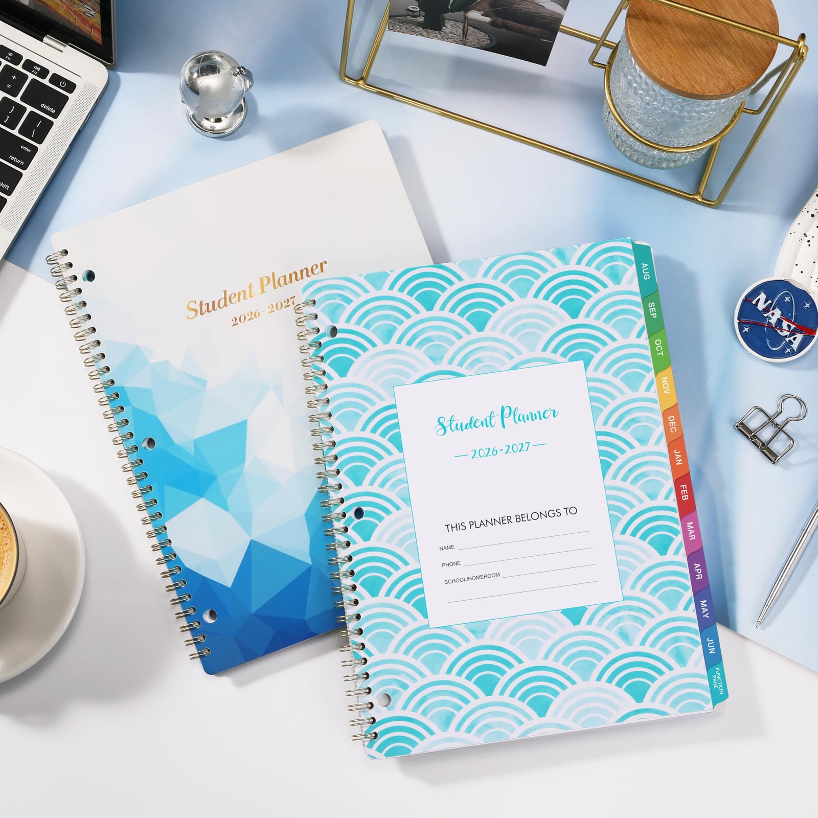 Student Planner 2026-2027 – Monthly and Weekly School 9″ x 11″, blue