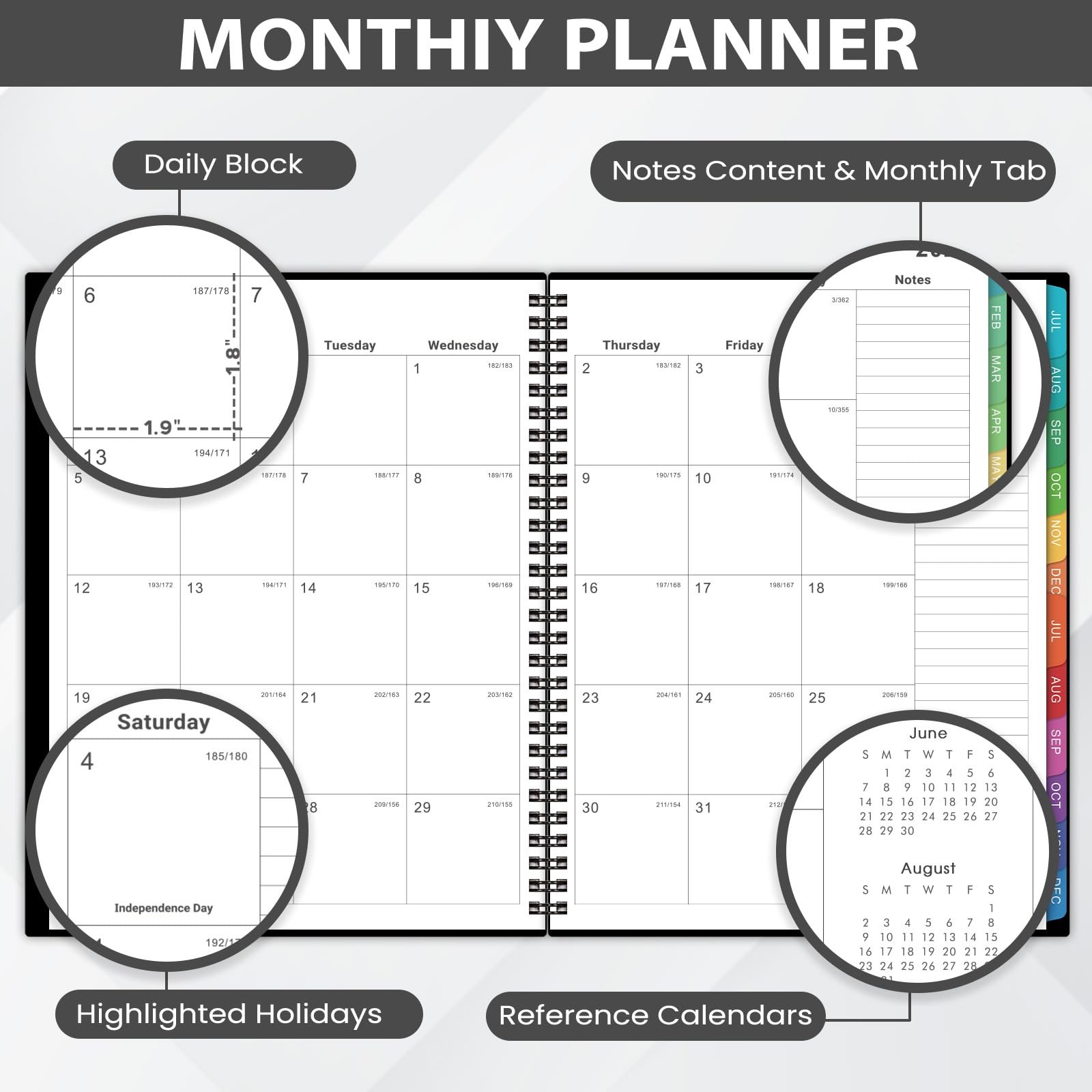 2026-2027 Monthly Planner – Academic Planner/Calendar 2026-2027, JUL 2026 – DEC