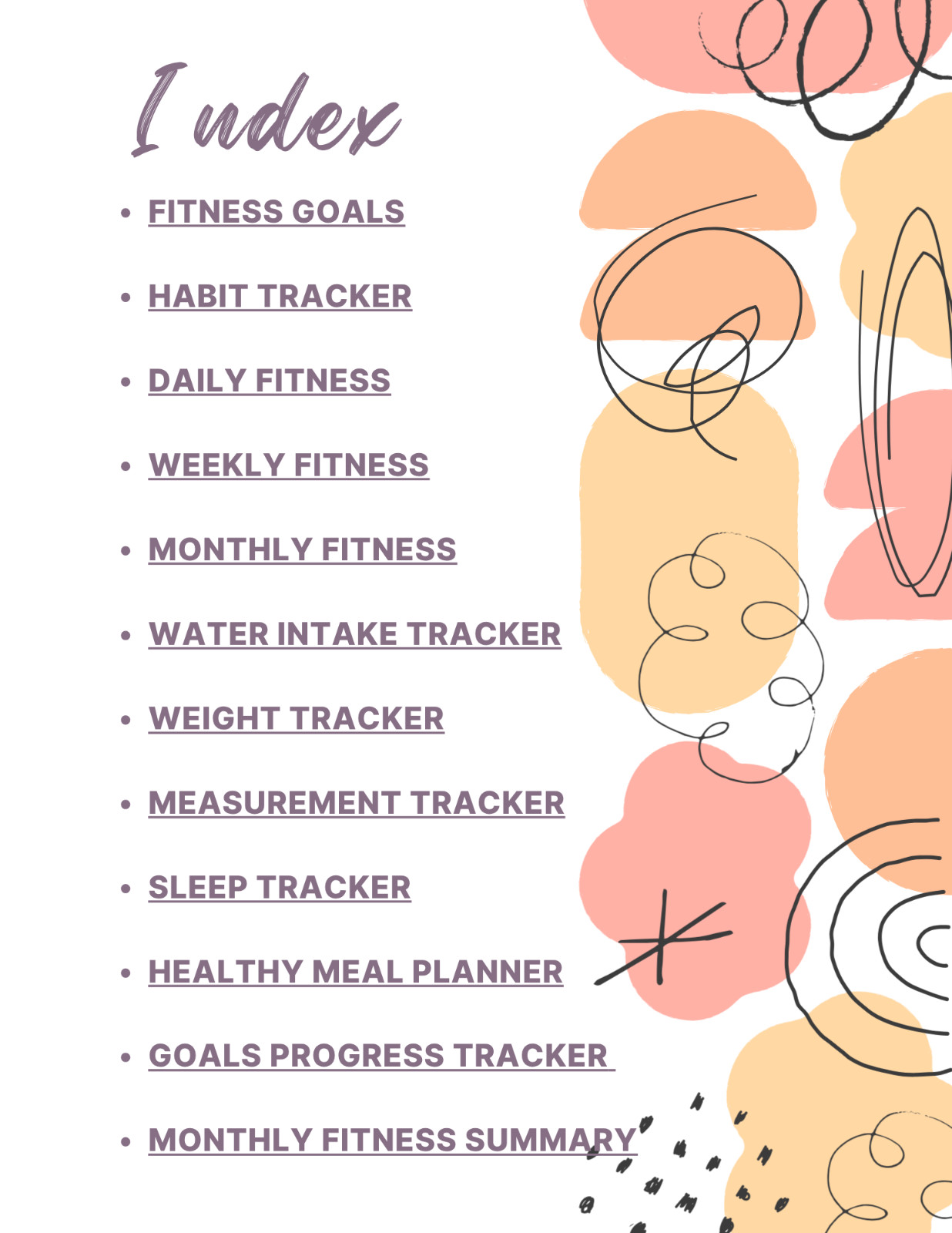 Fitness & Habit Planner PDF | GoodNotes iPad Planner, Workout Log & Habit Tracke