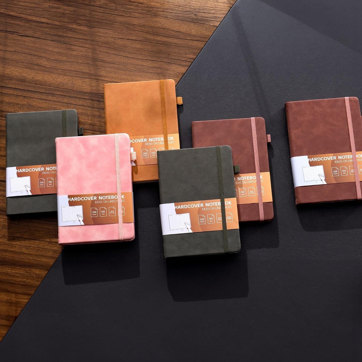 Lined Journal for Women Men 256 Pages 100 Gsm Thick Textured Leather Journaling