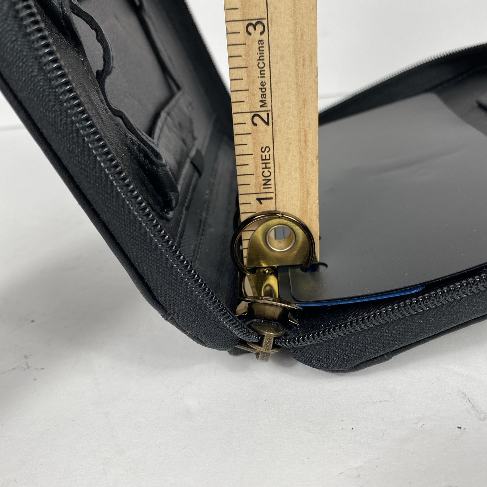 Vintage 1996 Franklin Covey 6-Ring Zip Around Black Space Maker Leather Binder