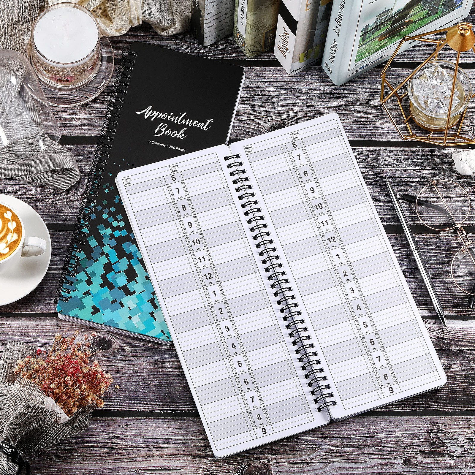 Poluma Appointment Book – Salon Book, 11.5″ x 4.7″, Medium, Black