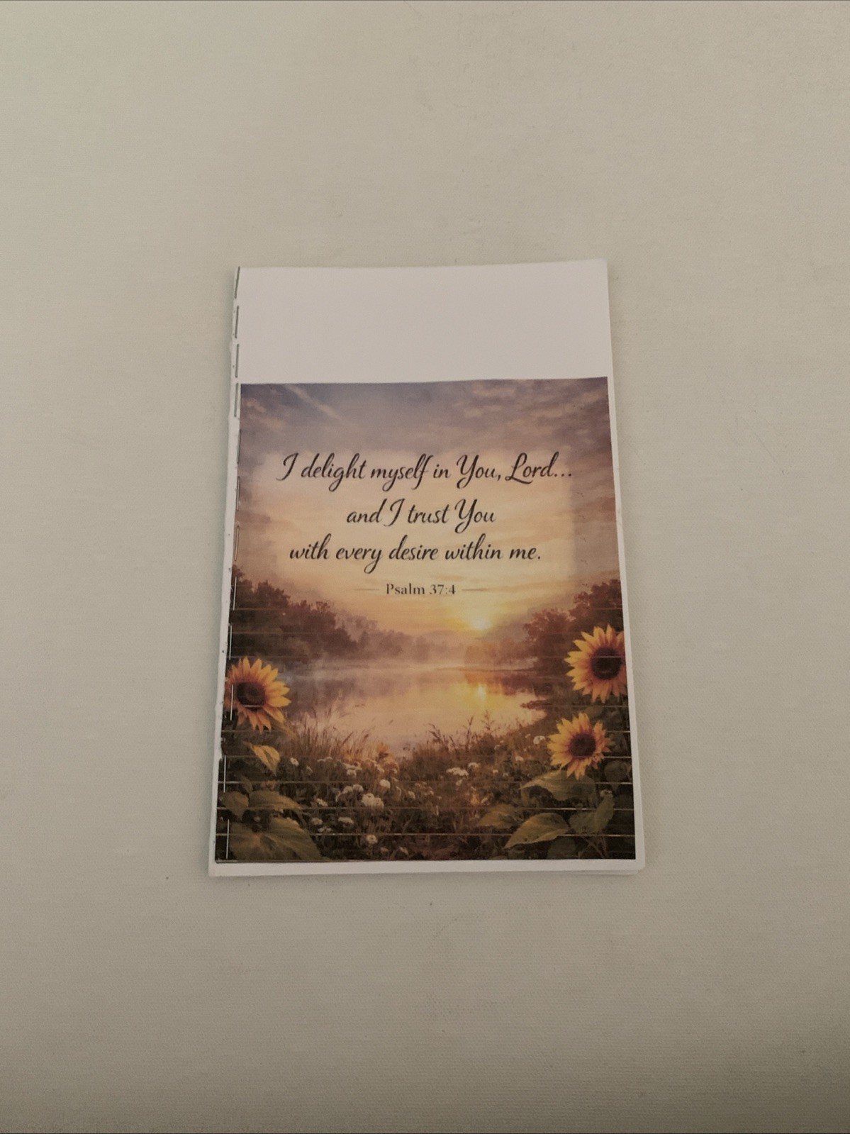 Handmade Pocket Journal with Sunflowers | Mini Scripture Prayer Notebook 1 Set