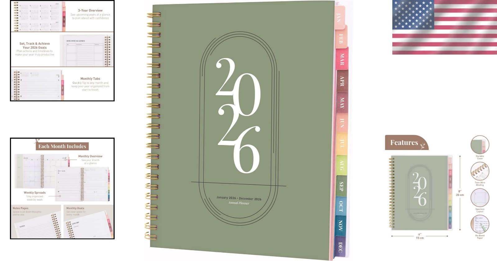 2026 Planner, Agenda Planner With Weekly And Monthly View, Daily Agenda Book …