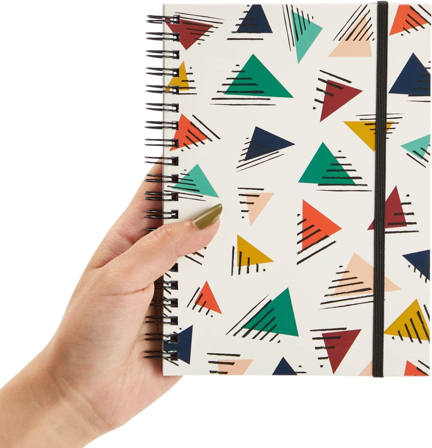 6 Pack 5X7 Spiral Notebooks with Pocket – Small Lined Journals with Elastic Clos