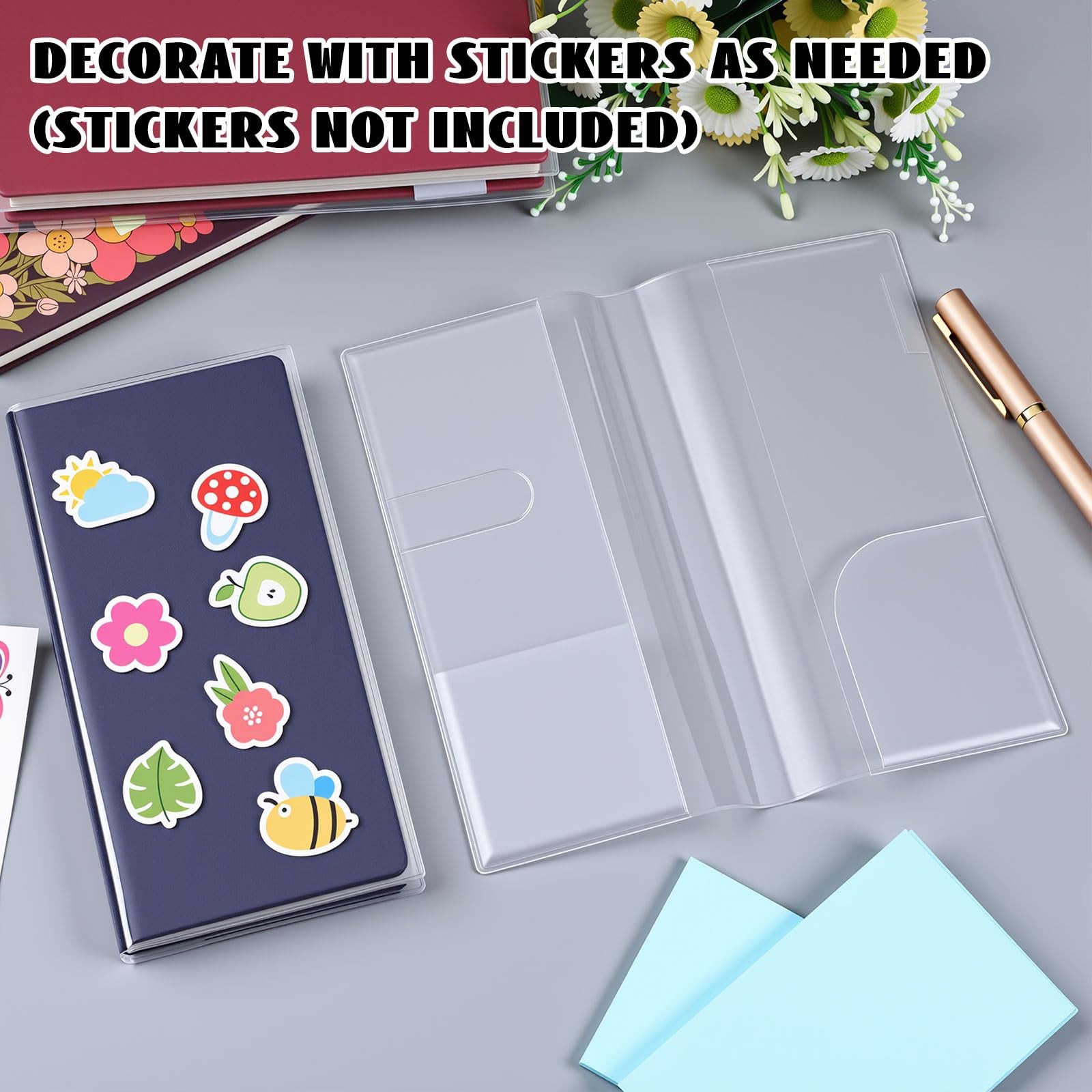 Humyoun 2 Pieces Clear Plastic Cover for Weeks, 8.03 x 7.78 Inches Planner…