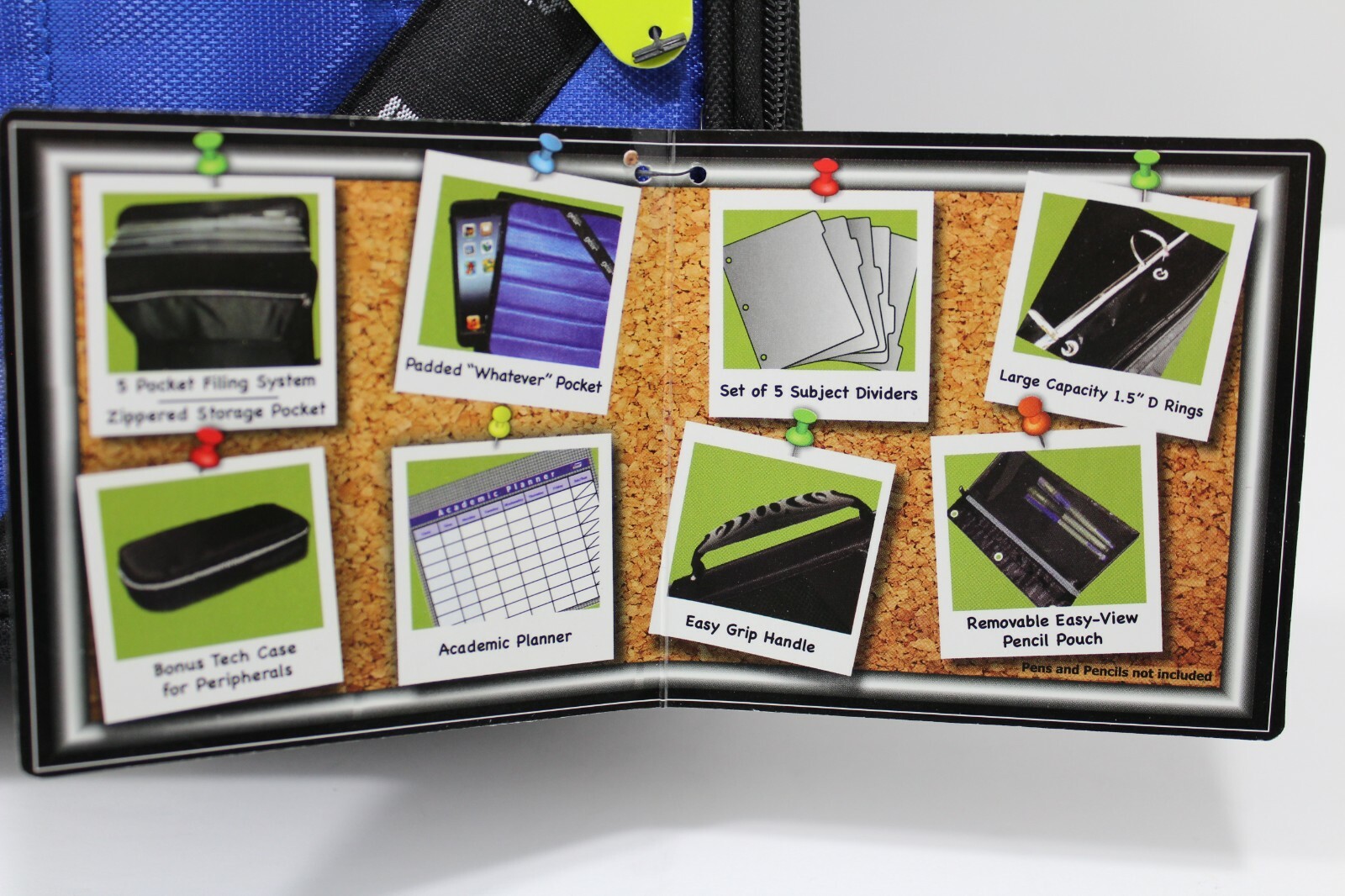 Portfolio Folder laptop pocket Business Organizer Calendar Note Bag w/ 14inch