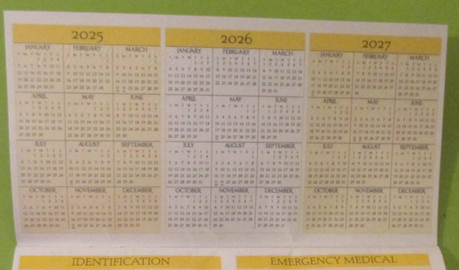 LOT of 2 – 2026 MONTHLY 11X17″ BLUE DESK PAD CALENDAR & VETERANs Pocket 7X3.5″