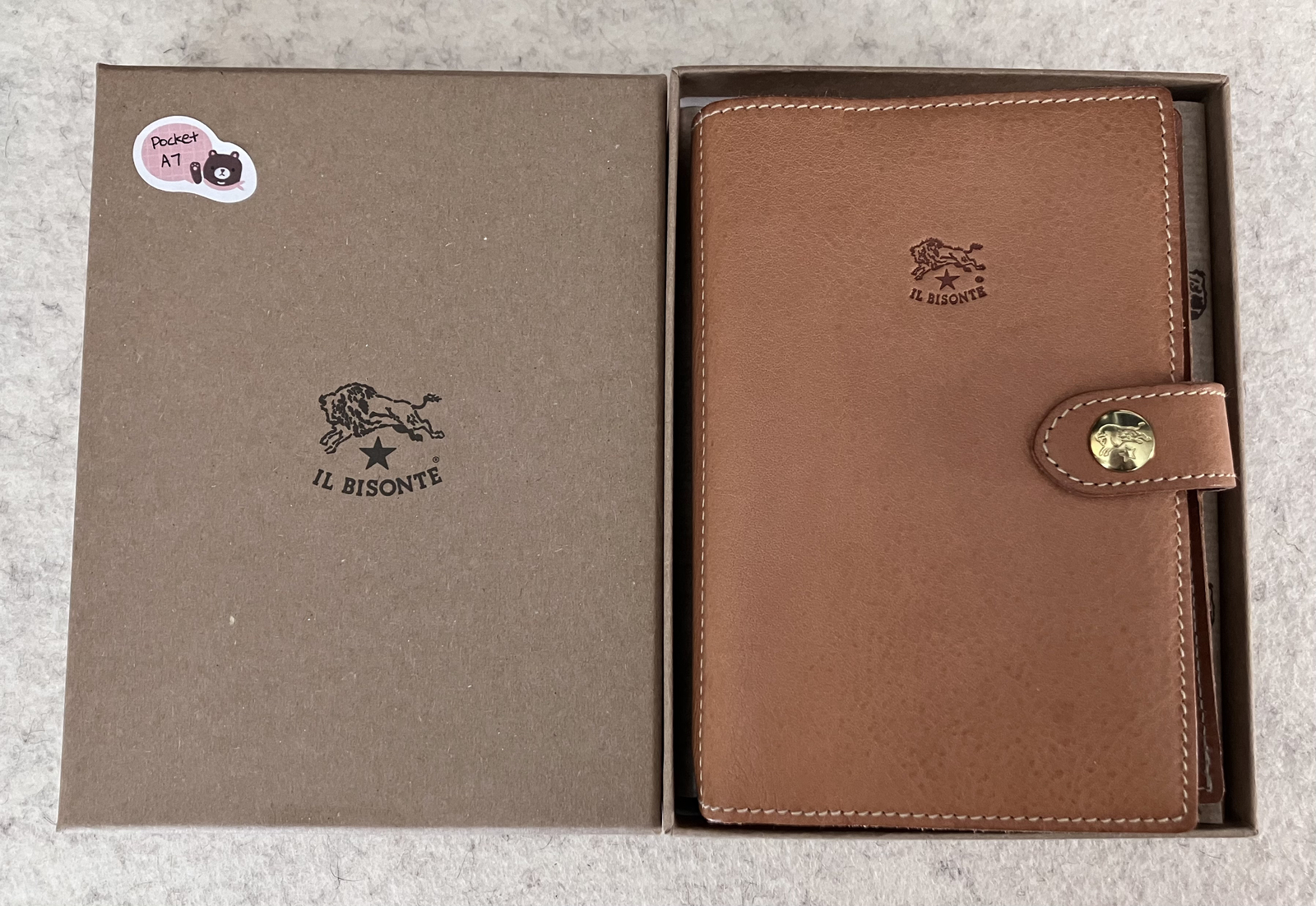 IL BISONTE A7(Pocket Size) Planner Cover in Color Natural