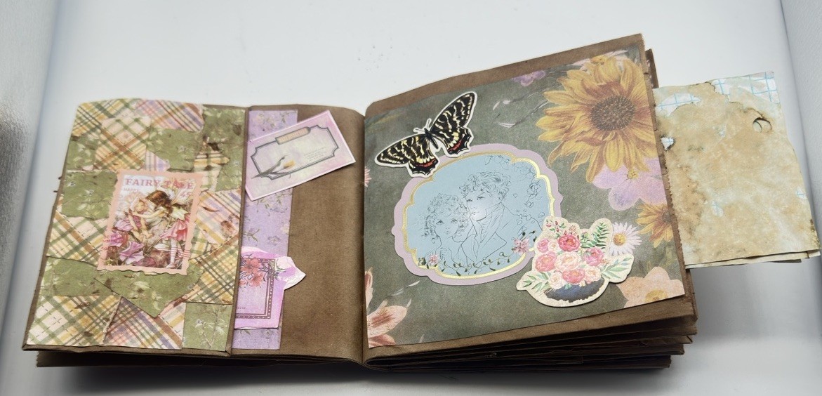 Junk Journal Orange-Ade Titled6x5 Inches With Coffee Dyed Paper For Journaling