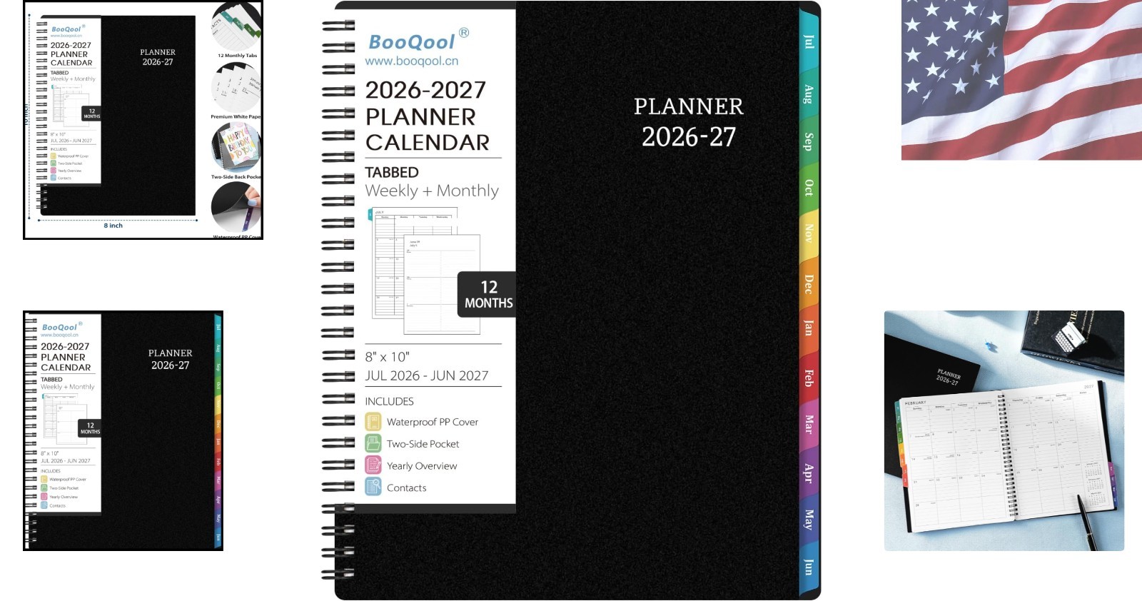 2026-2027 Academic Planner: 8×10 Wirebound Organizer for Students & Teachers