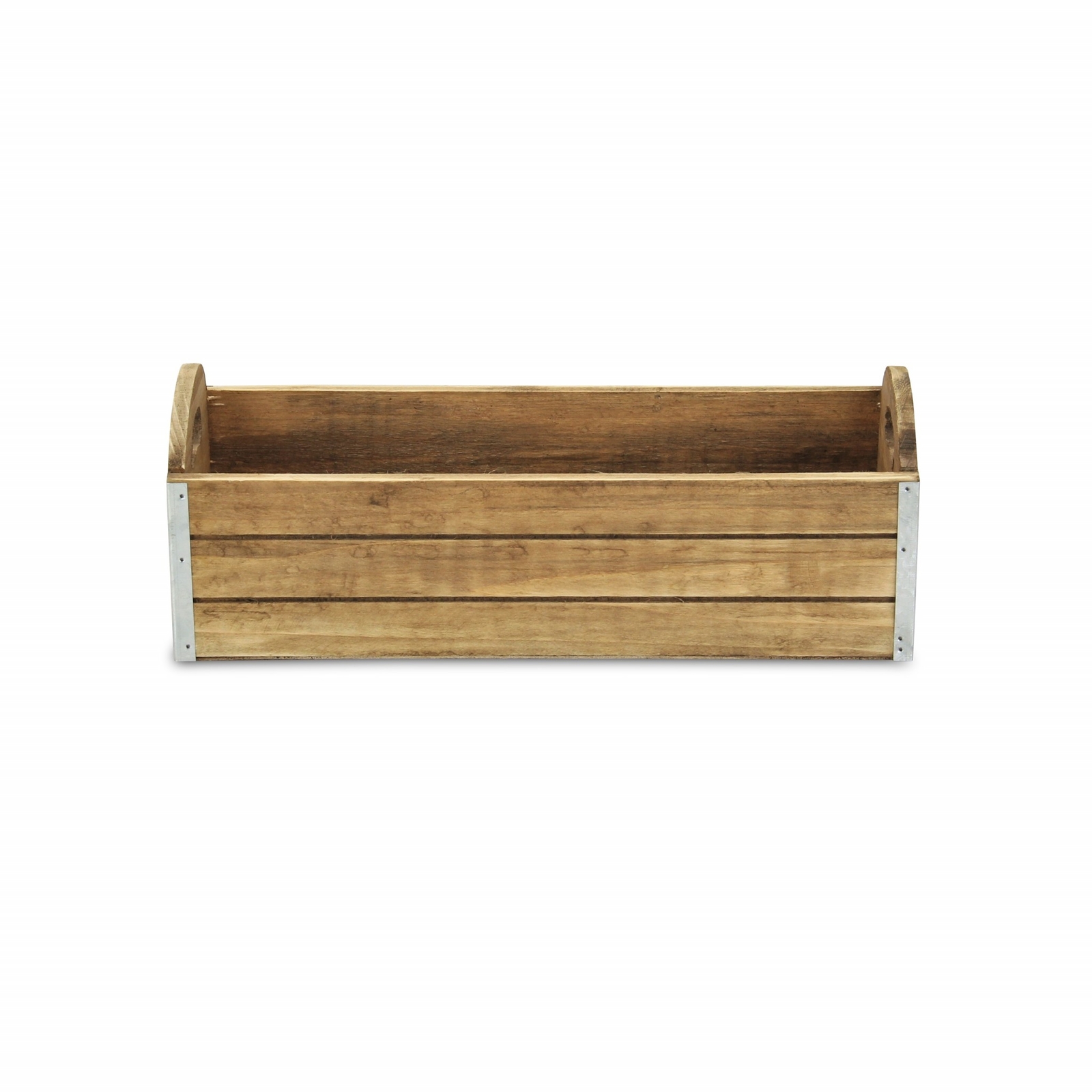14″ Brown Solid Wood Organizer Box