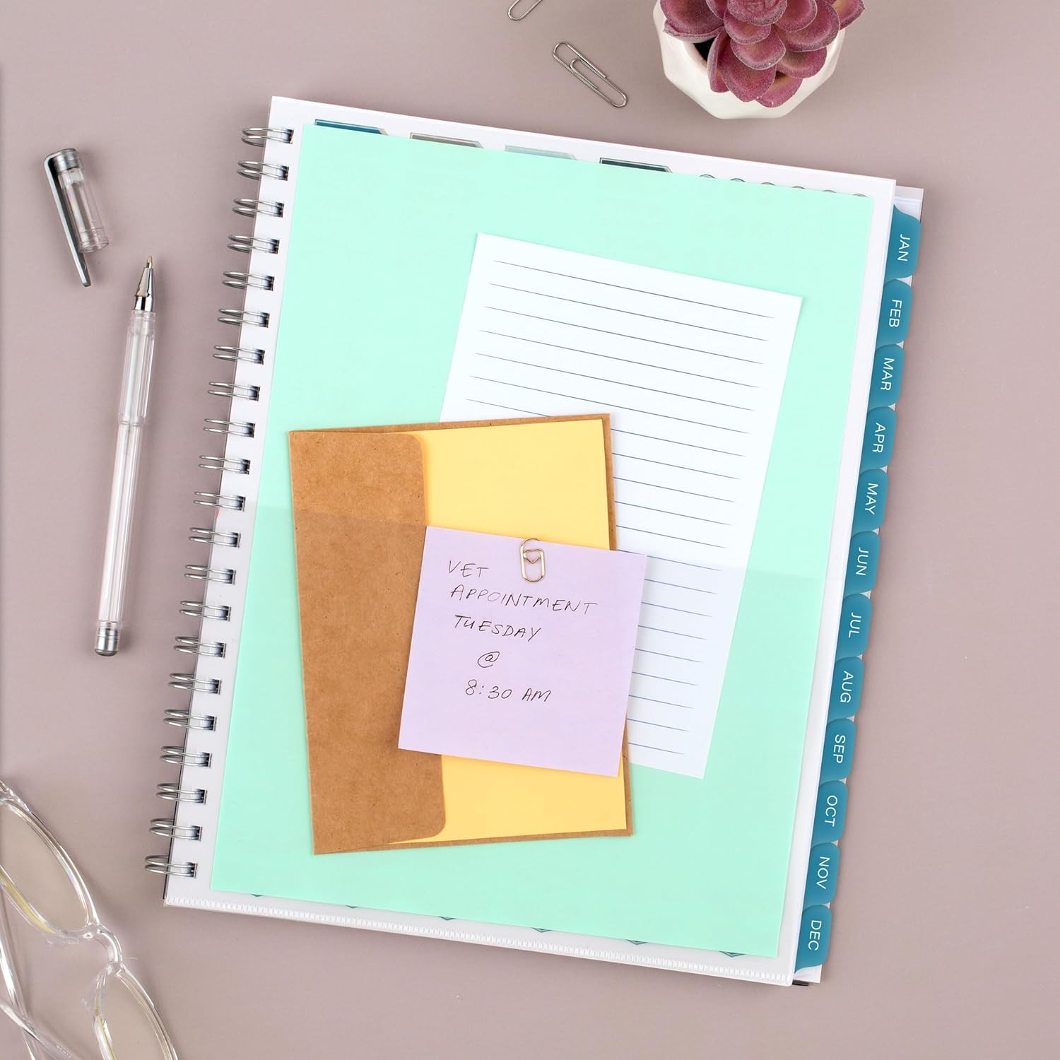 2025 Planner, Weekly & Monthly, 8-1/2″ x 11″, Large, Glacier (1727-905-25)