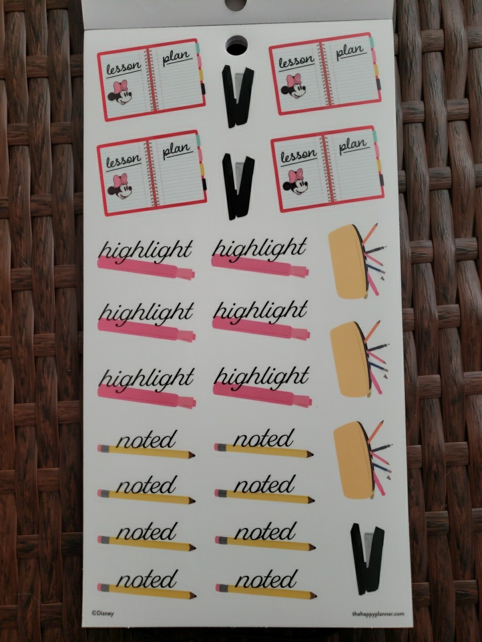 Happy Planner ~ Disney Sunny Minnie Mouse Teacher ~ Value Pack Stickers 515 Pcs