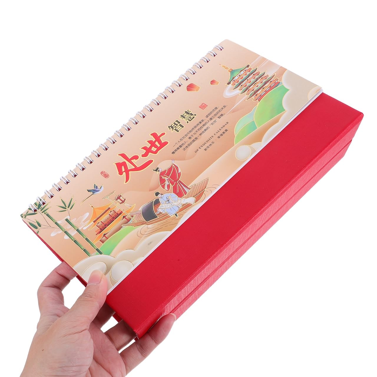 Desk Calendar: 2026 Chinese New Year Table Calendar Monthly Pages Flip Multi