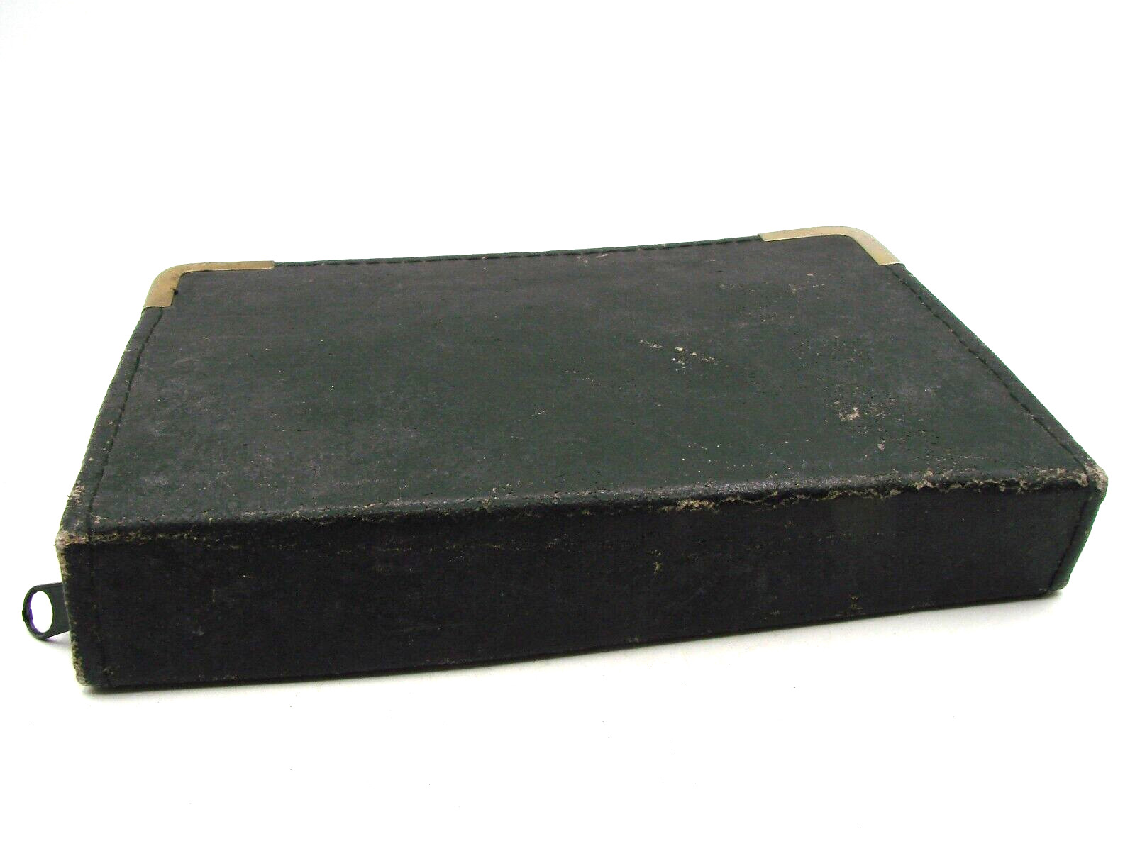 Vintage 1980s Full Zip Planner Organizer with Notepad Insert Gold Bumper Corners