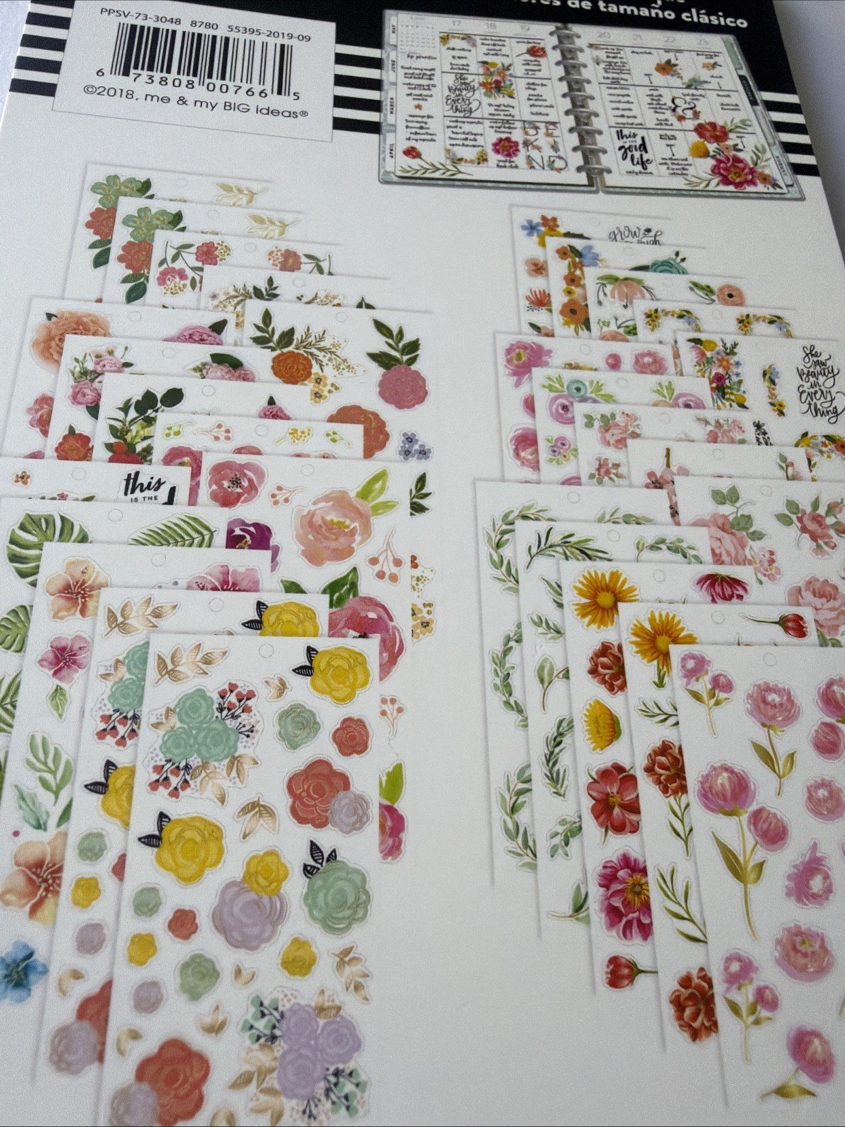 BIG IDEAS The Happy Planner FUN FLORALS 431 pcs 30 Pages Stickers NEW MAMBI