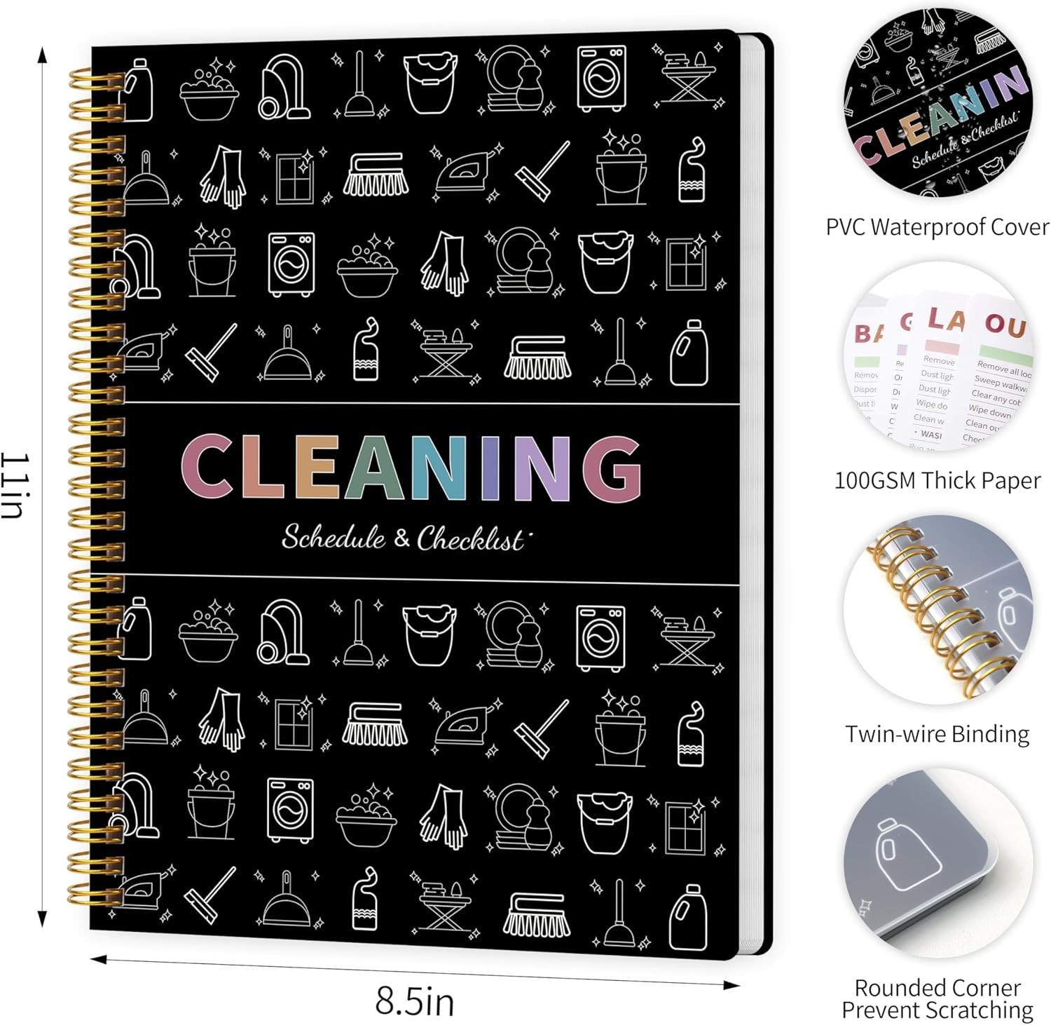 Ultimate ADHD Home Cleaning Organizer: Color-Coded Checklist & Family Task Chart