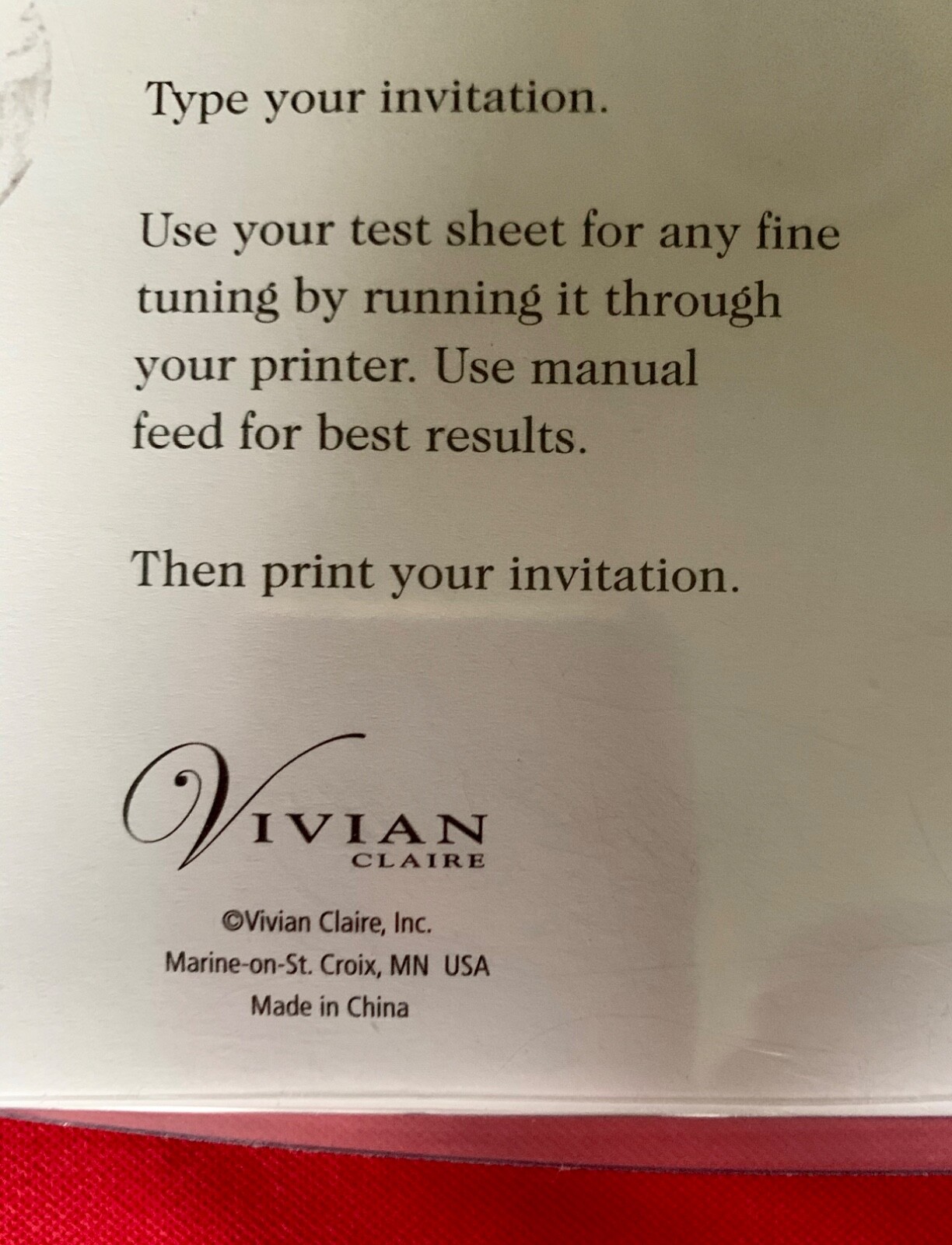 Vivian Claire Invitation Cards High Heel Shoe Raised Design 10 Count 1 Pattern