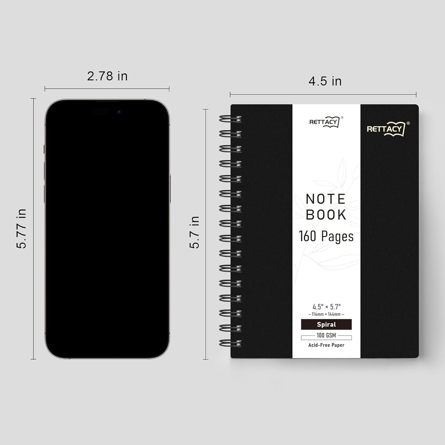 Versatile A6 Spiral-Bound Notebook – 160 Pages, Waterproof Cover, Inner Pocket