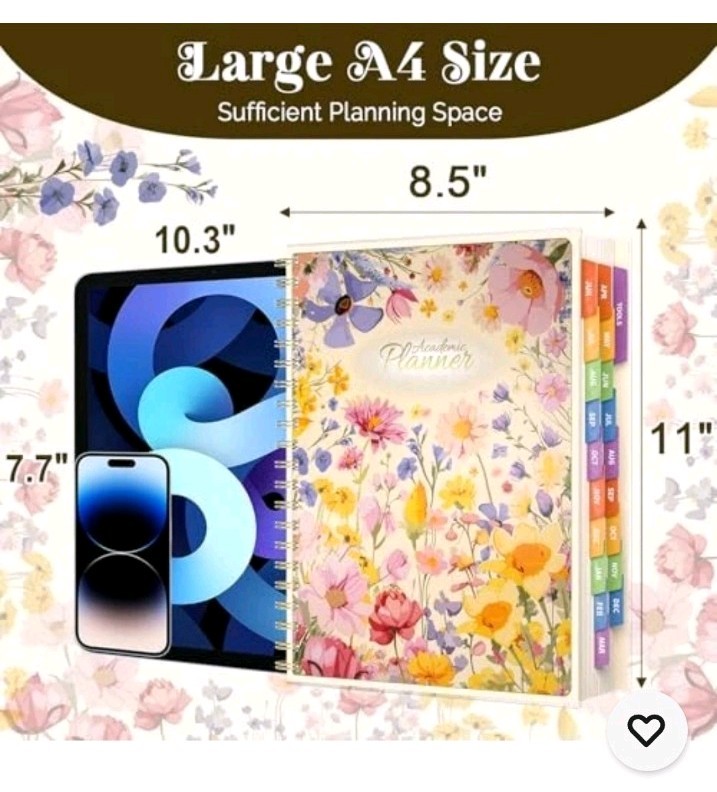 8.5 x11 Academic Planner 2025-2026, June 2025 – Dec 2026 Weekly and Monthly Plan