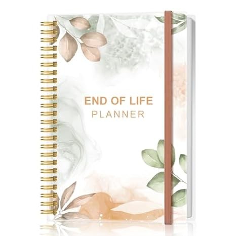 End of Life Planner: Final Arrangements Organizer & Will Prep, Rose Leaf Design