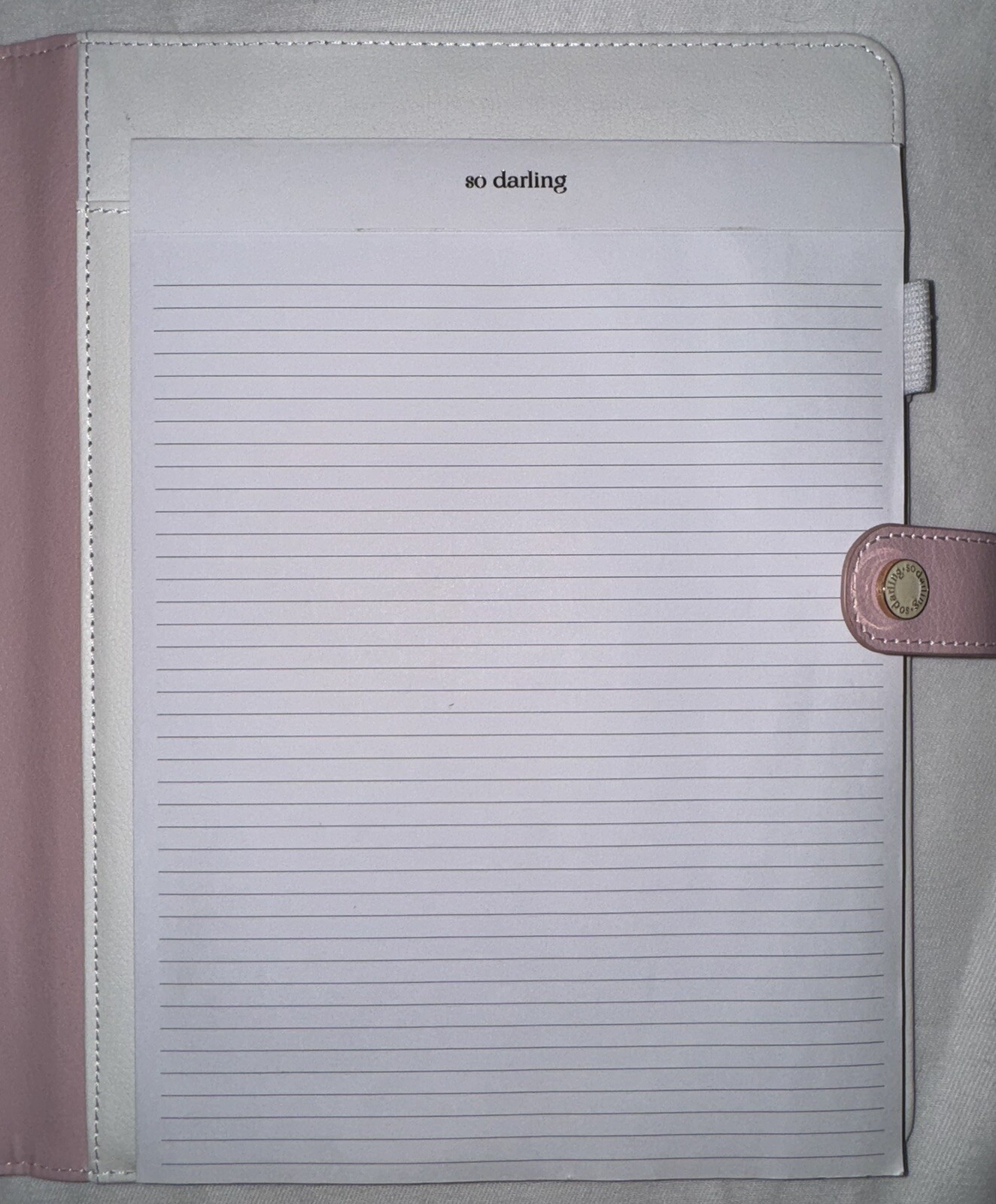 So Darling Folio Padfolio Pink, Coral, & Teal Stripes NEW
